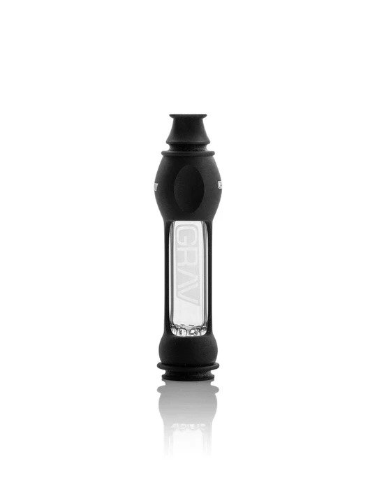 Black 16mm Grav Octo - Taster w/ Silicone - Smoke ATX