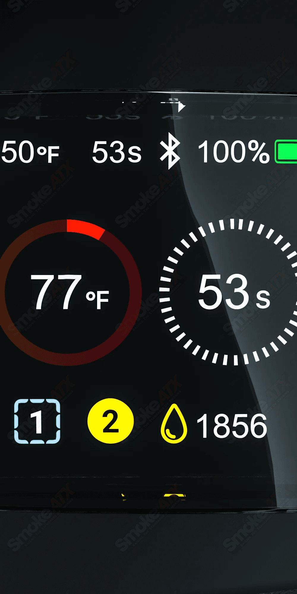 Black CARTA 2 Portable Electric Dab Rig Focus V - Smoke ATX