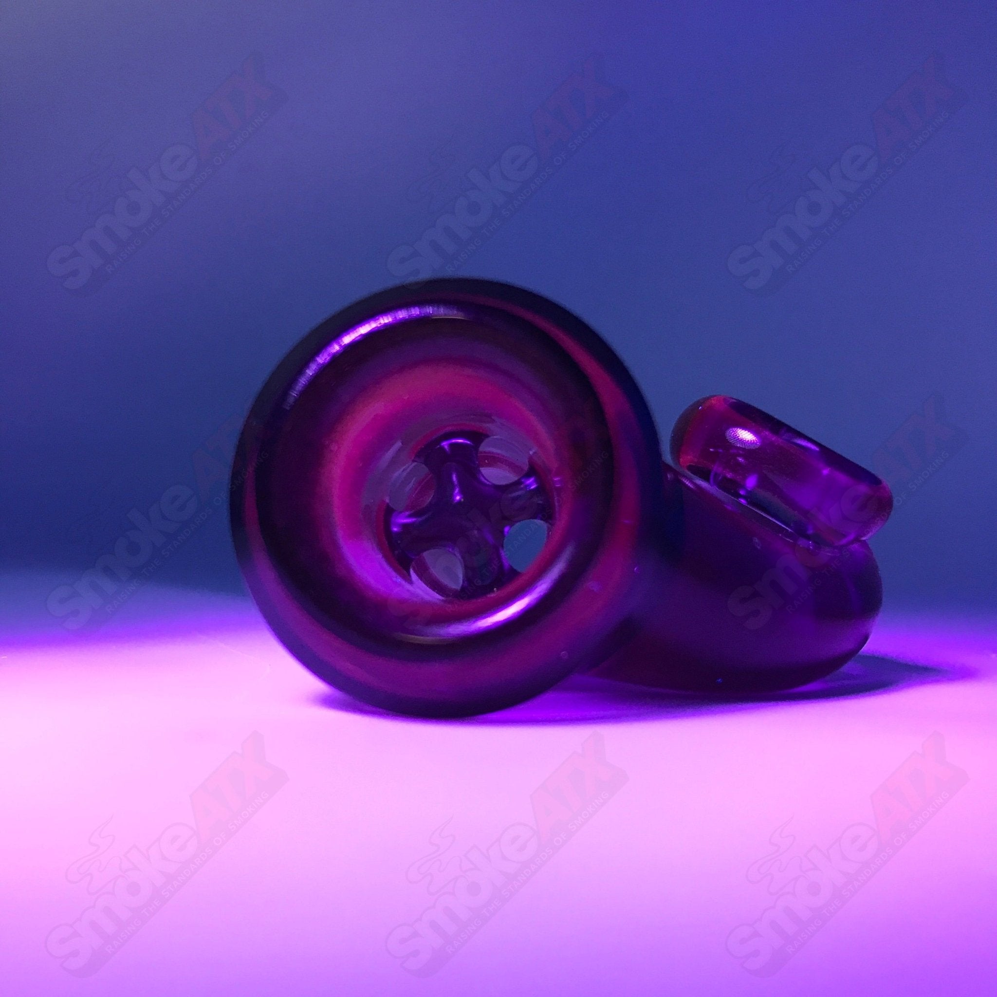 Black Ice UV Black T Glass 18mm Fully Worked Slide 2 - Smoke ATX