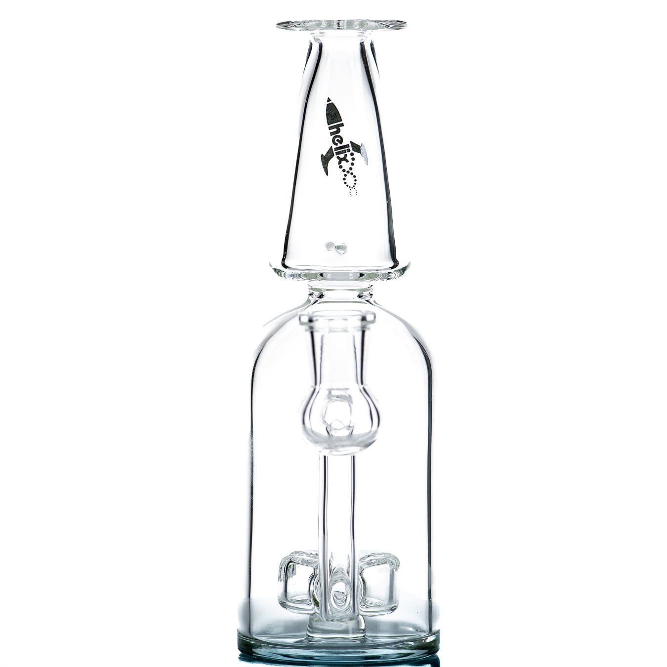 Black Label Bottle Rocket Bubbler by American Helix - Smoke ATX