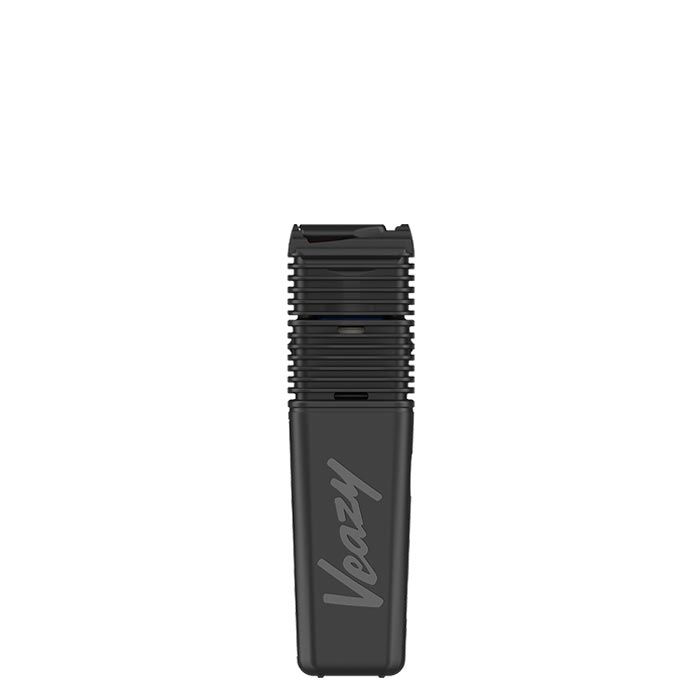 Black Veazy Kit vaporizer by Storz & Bickel featuring sleek black design and compact portable vaporizer for dry herbs.