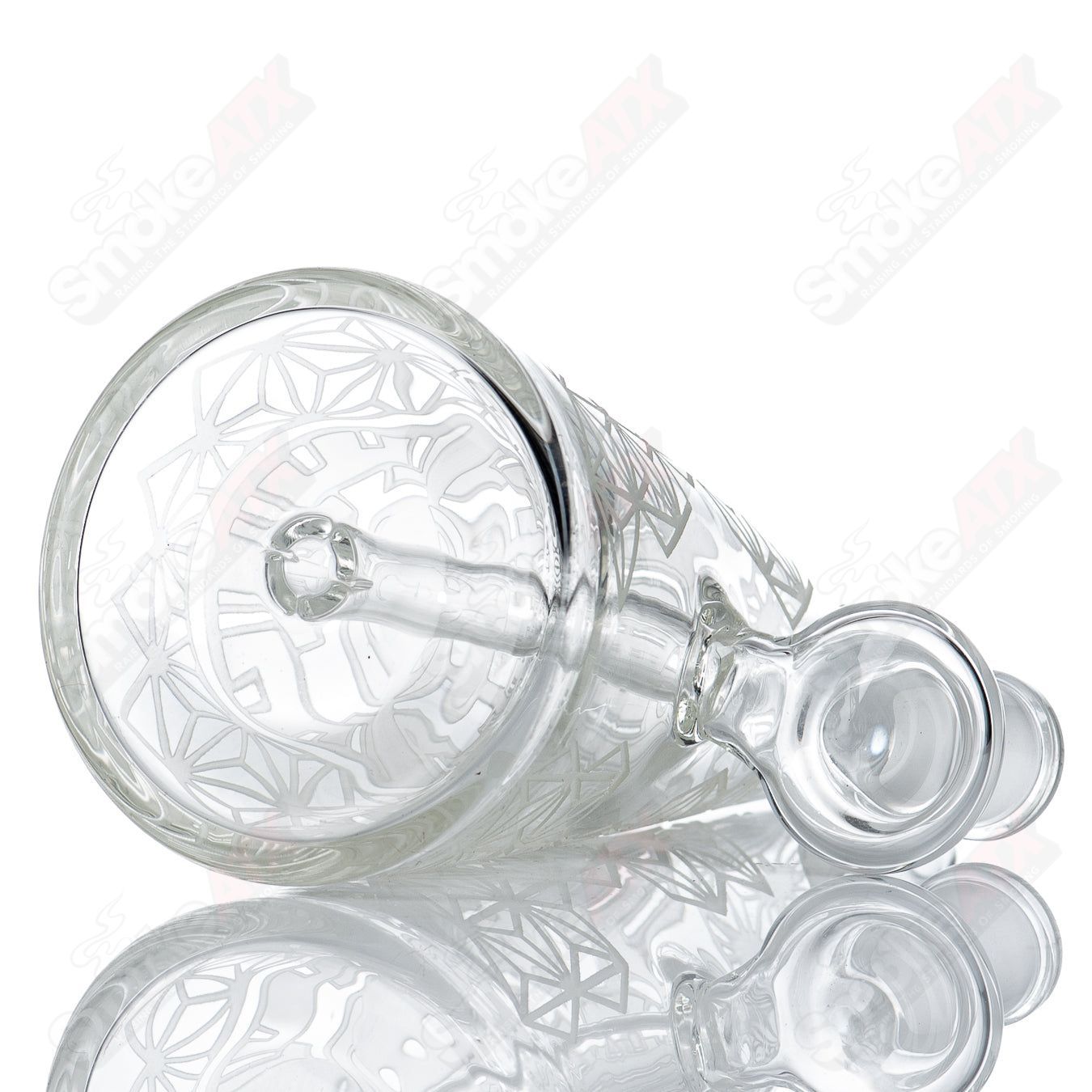 Milky Way Blasted Sacred G Stargate Cone Rig, glass concentrate rig with vibrant, artistic design and intricate details.