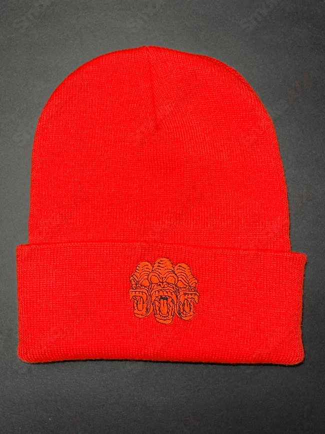 Blaze Orange Firefly Killa Gorilla Beanie Grassroots - Smoke ATX