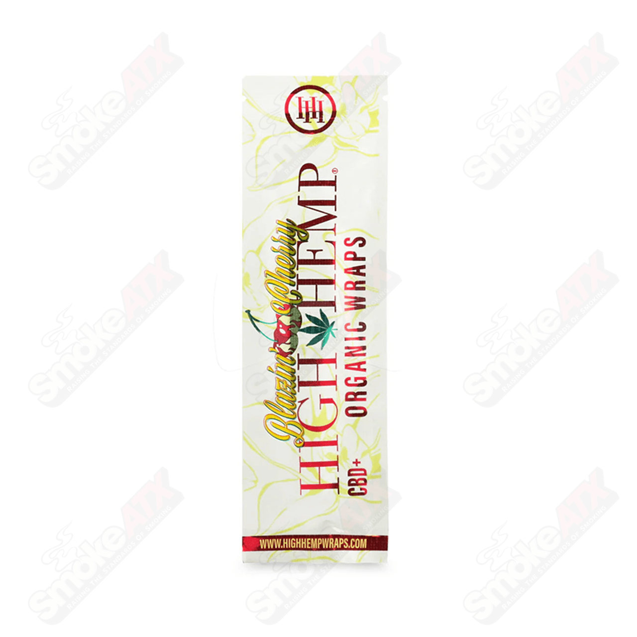 High Hemp Blazin' Cherry Hemp Wraps, tobacco-free hemp wraps with cherry flavor in a pack of high-quality wraps.