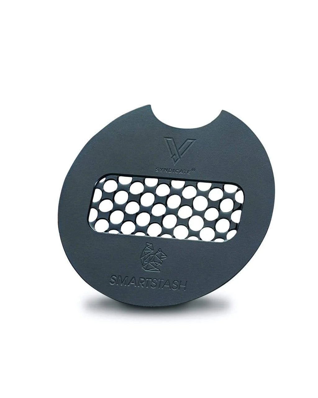 Blue Elemental Small Smart Stash Jar + Grinder Plate V Syndicate - Smoke ATX