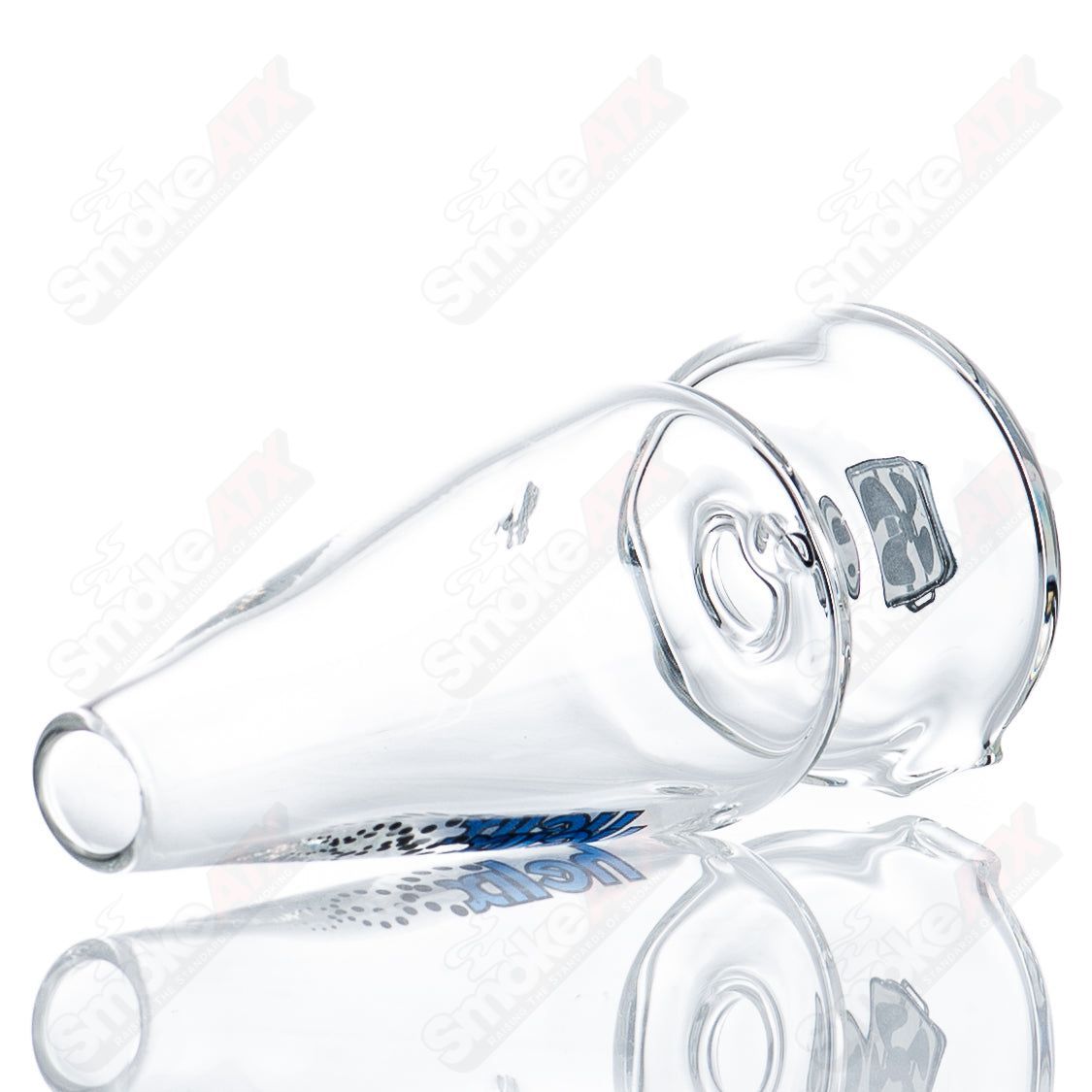 Blue Label Straight Line Puffco Dry Top glass attachment by American Helix for Puffco vaporizers.