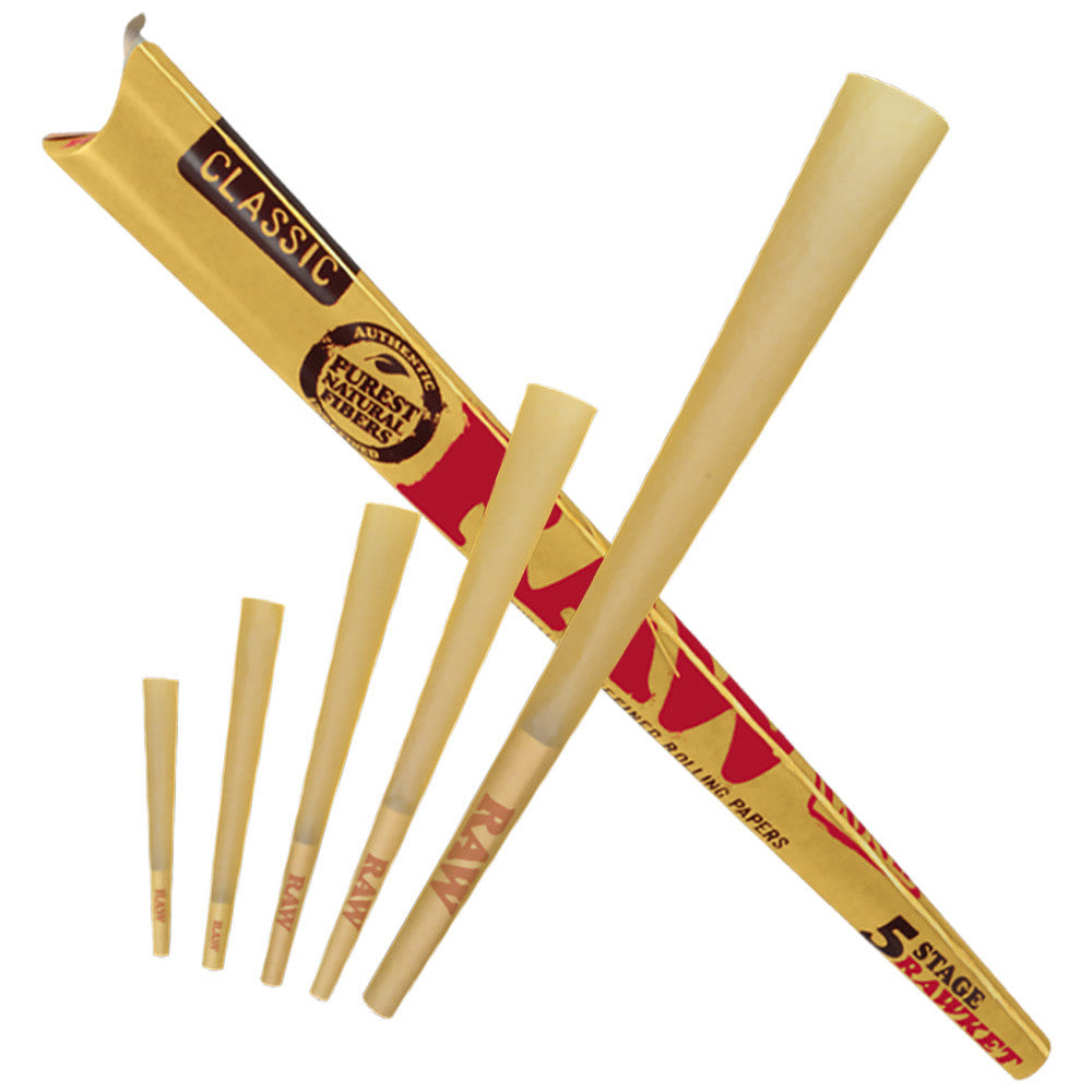 Raw 5-Stage Rawket Cone - Smoke ATX 