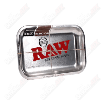 RAW Small Metal Rolling Tray Silver