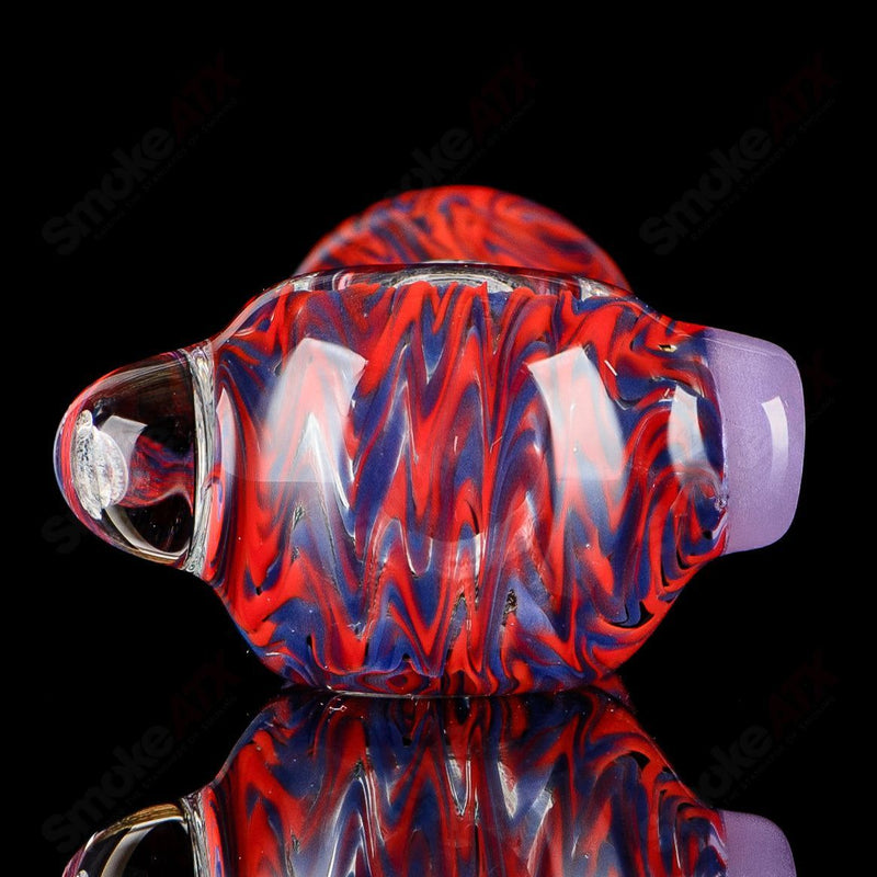 Burple/Red/Transparent Dichro Spoon w/ Triple Maria Signed - JMK Glass - Smoke ATX