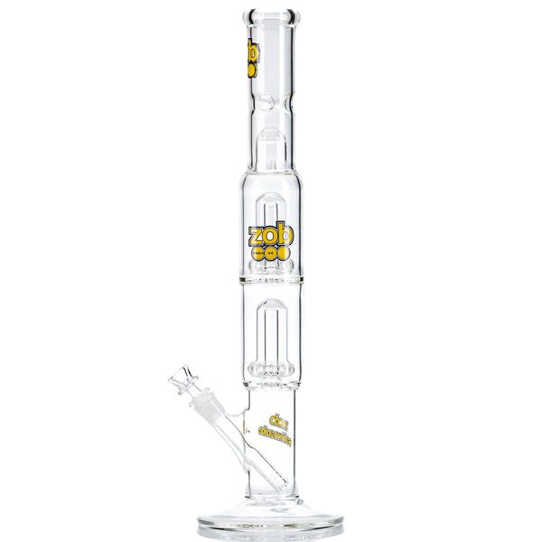 Double UFO Perc Straight W/ Splash Guard (Yellow/Black) ZOB