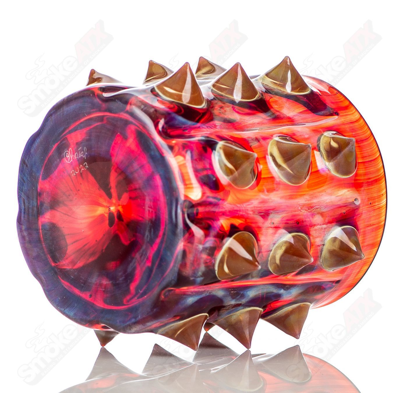 Cactus Whiskey Glass (Red) Unparalleled Glass - Smoke ATX