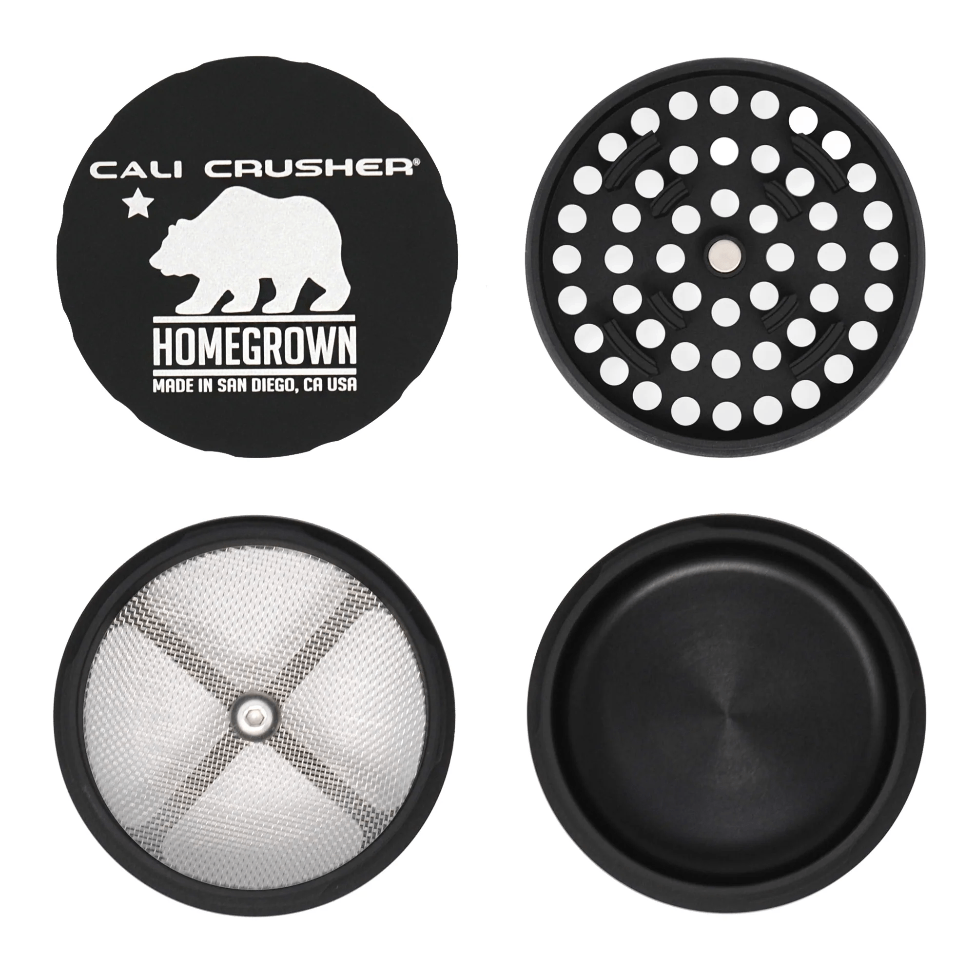 Cali Crusher 4pc Homegrown Black - Smoke ATX