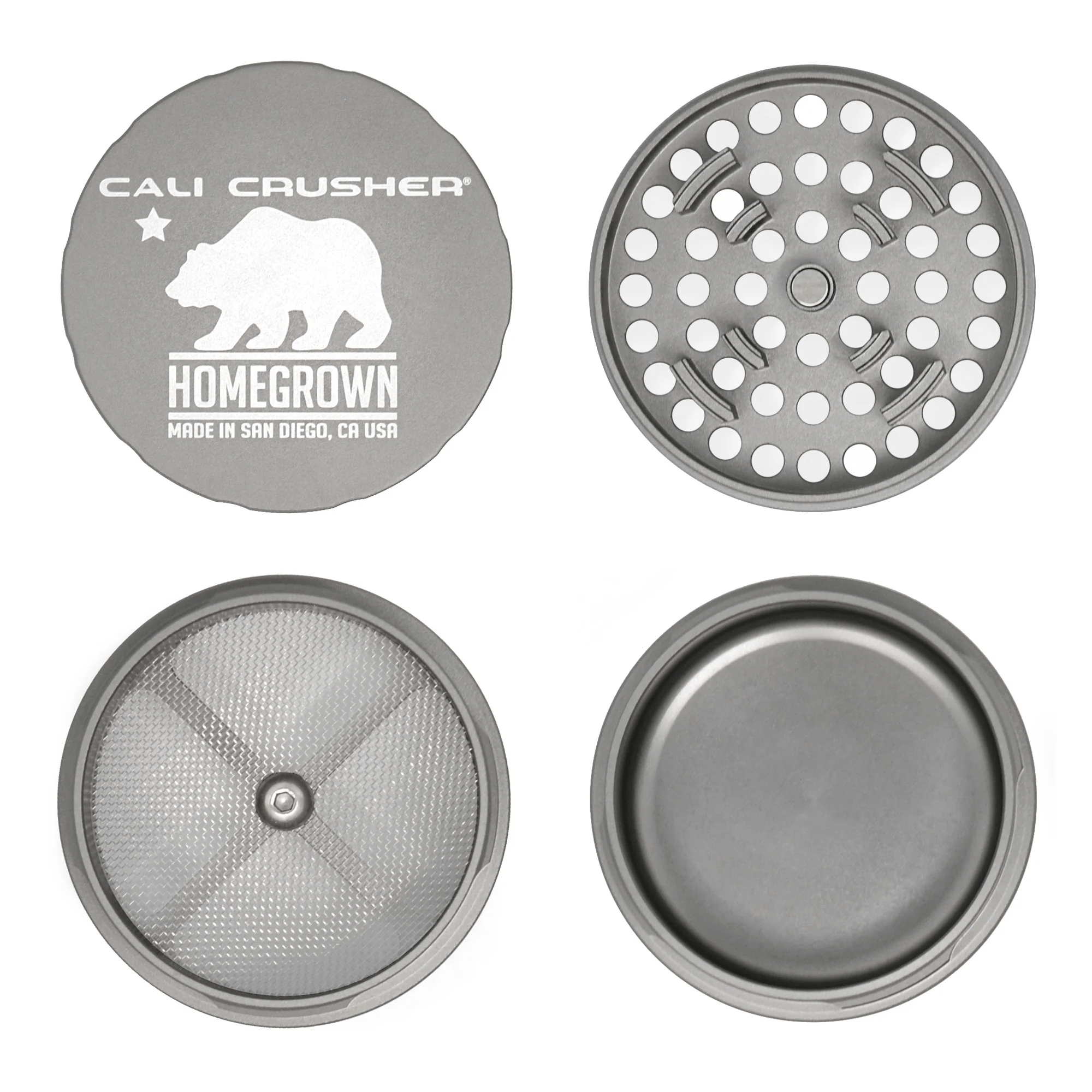 Cali Crusher 4pc Homegrown Grey - Smoke ATX