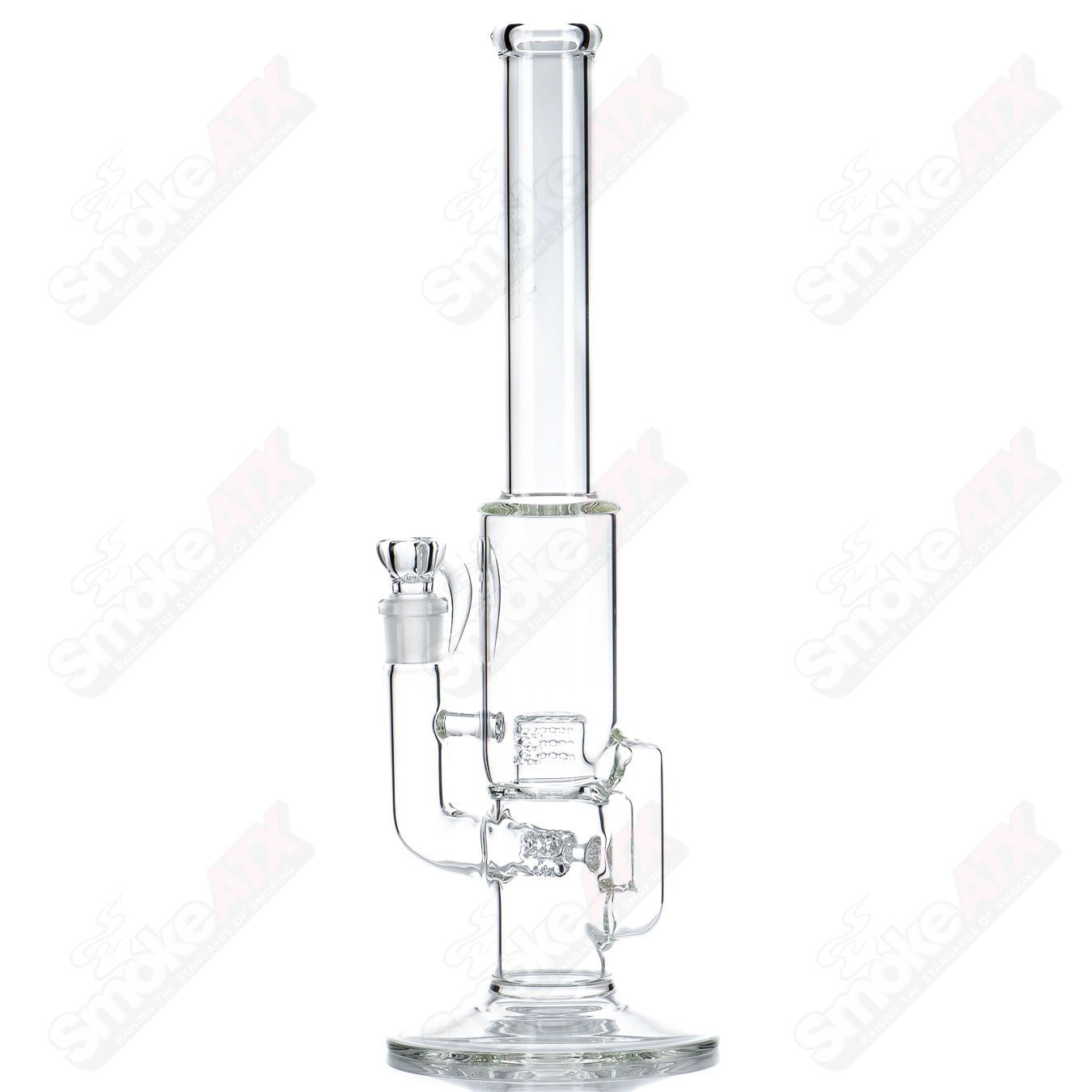 Clear Sovereignty Glass Cap Cycler Mini3 recycler with 38mm neck opening, designed for efficient vapor recycling and smooth operation.