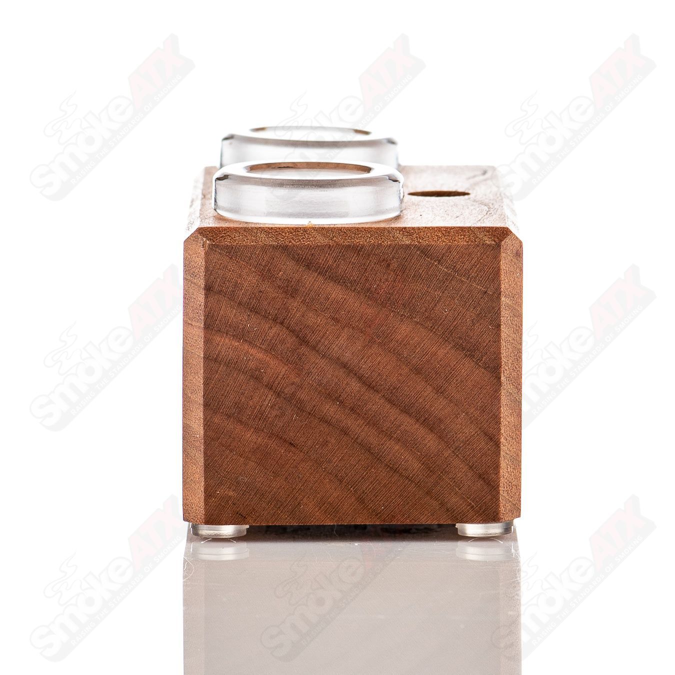 Sovereignty Glass Cherry 2-Hole Slide Stand, clear glass with cherry design and two holes for easy attachment and stability.