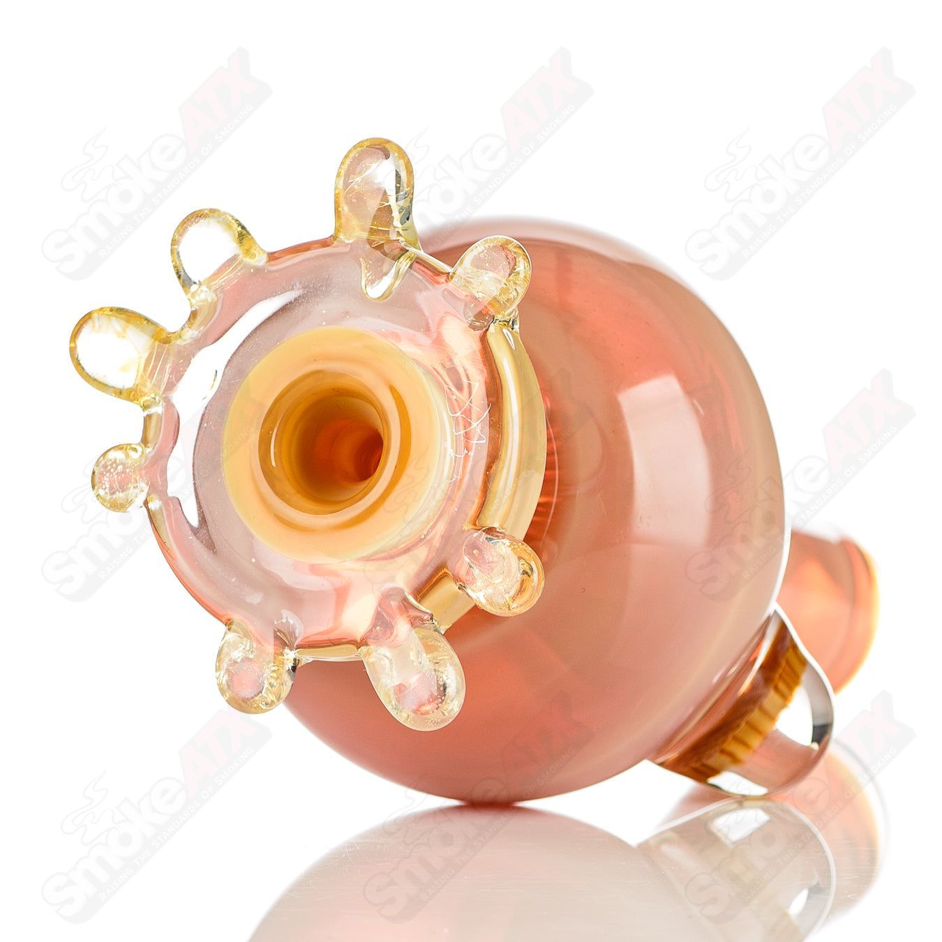 Cherry Blossom Pink Honeycomb Lamp Set by Joe P Glass, heady glass concentrate rigs with intricate honeycomb design.