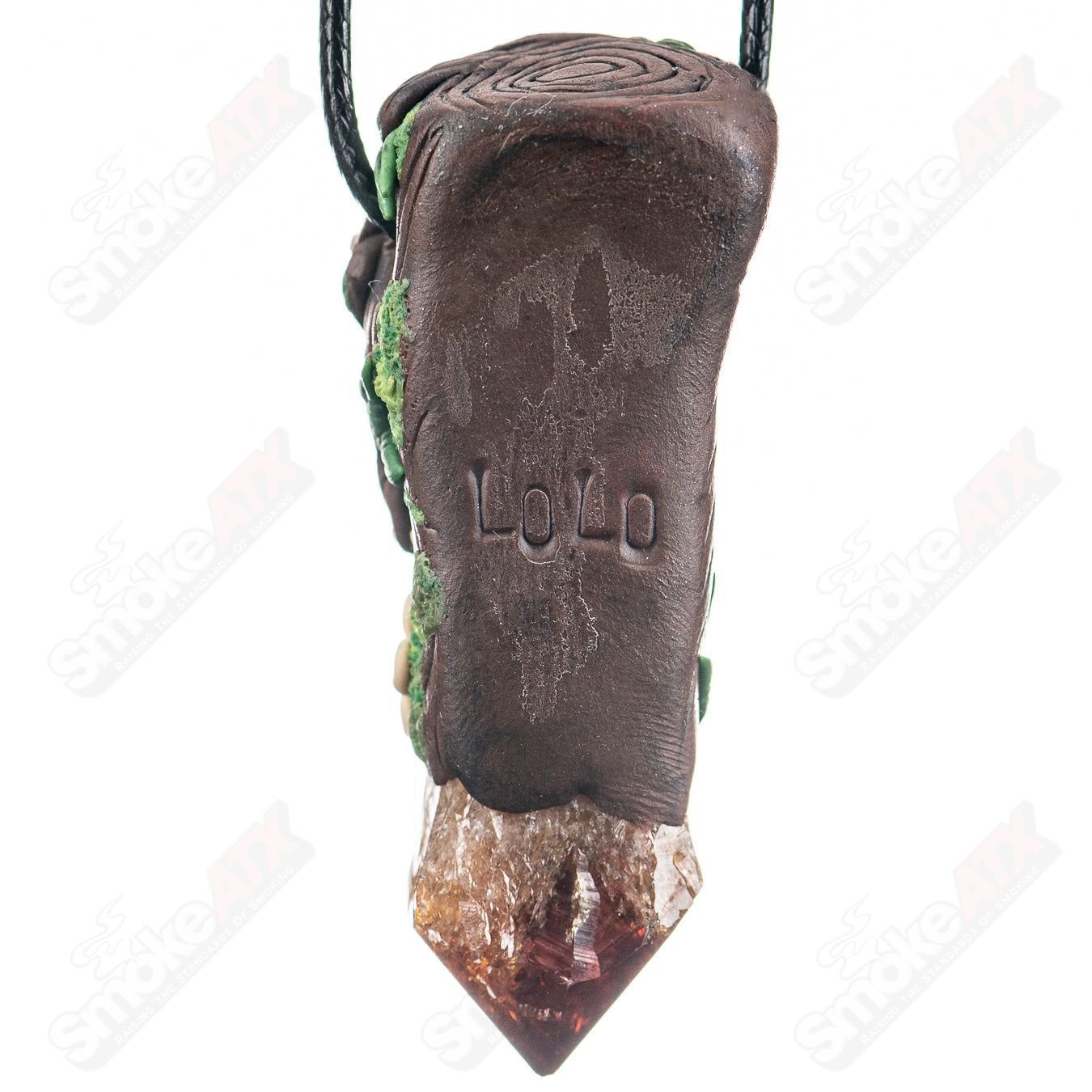 Citrine Floral/Swirl Pendant - Smoke ATX