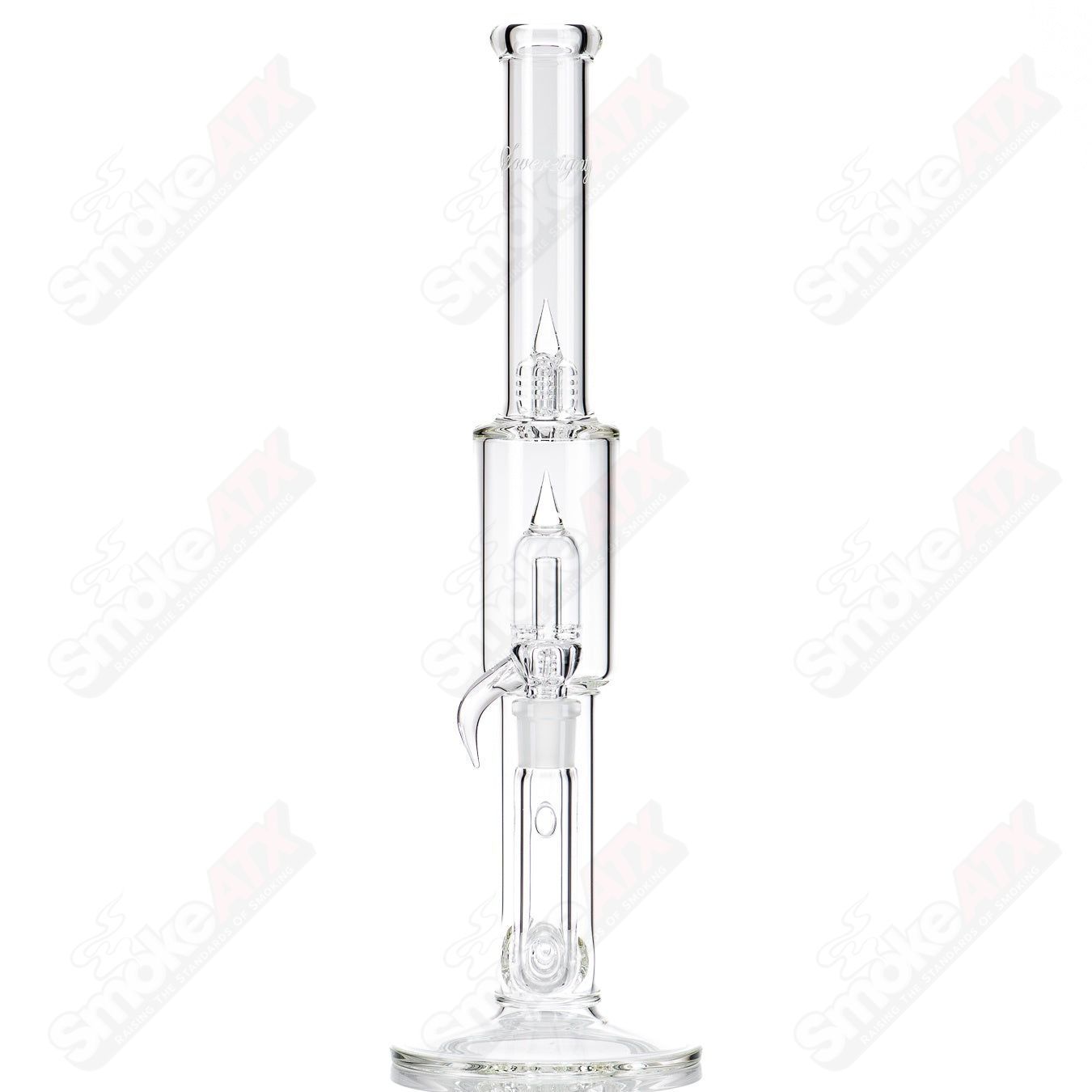 Clear 360 Stemline to 360 Grid Dome w/Splash Guard by Sovereignty - Smoke ATX