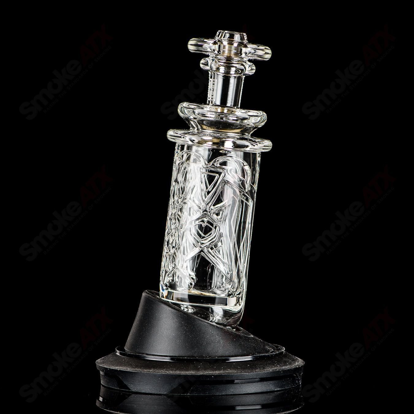 Clear Columnar (Shatter No.1) Peak Pro Top Avant Garde Glass - Smoke ATX
