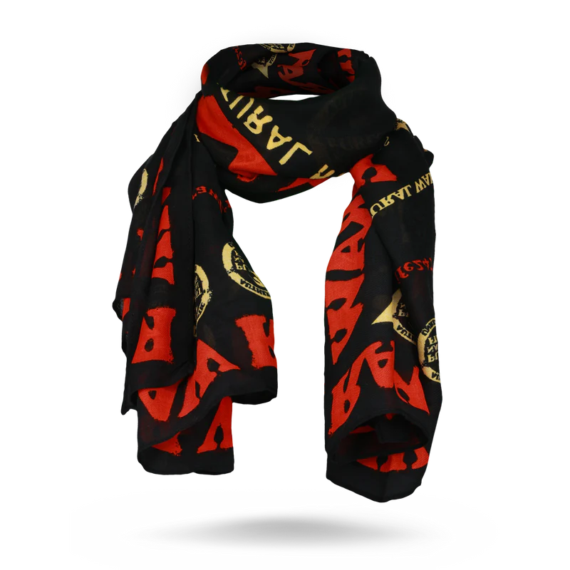 RAW Red on Black Fashion Scarf - Smoke ATX 