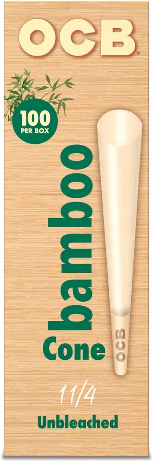 100pk Bamboo 1 1/4 Cones OCB - Smoke ATX 