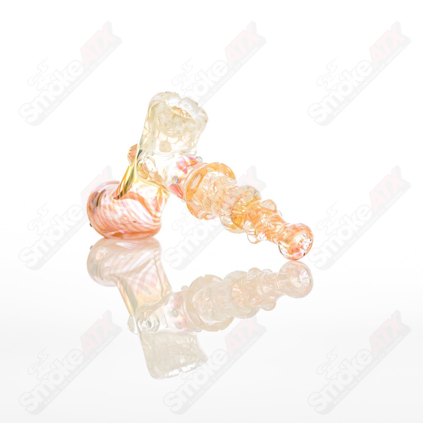 Cold Work Sherlock Lammi x Fatal Facets heady glass pipe with intricate glasswork and a classic Sherlock design.