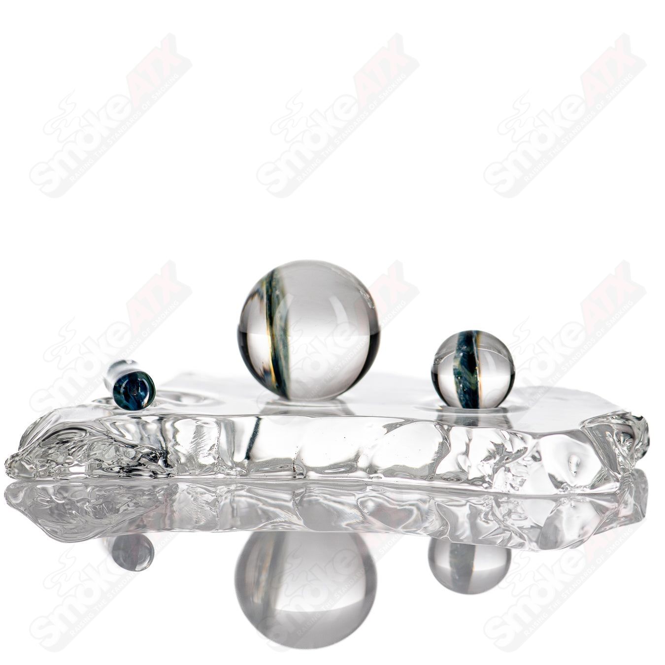 Colorful composite cane set from Indo Glass featuring intricate marble designs, designed for heady glass art and pipe customization.
