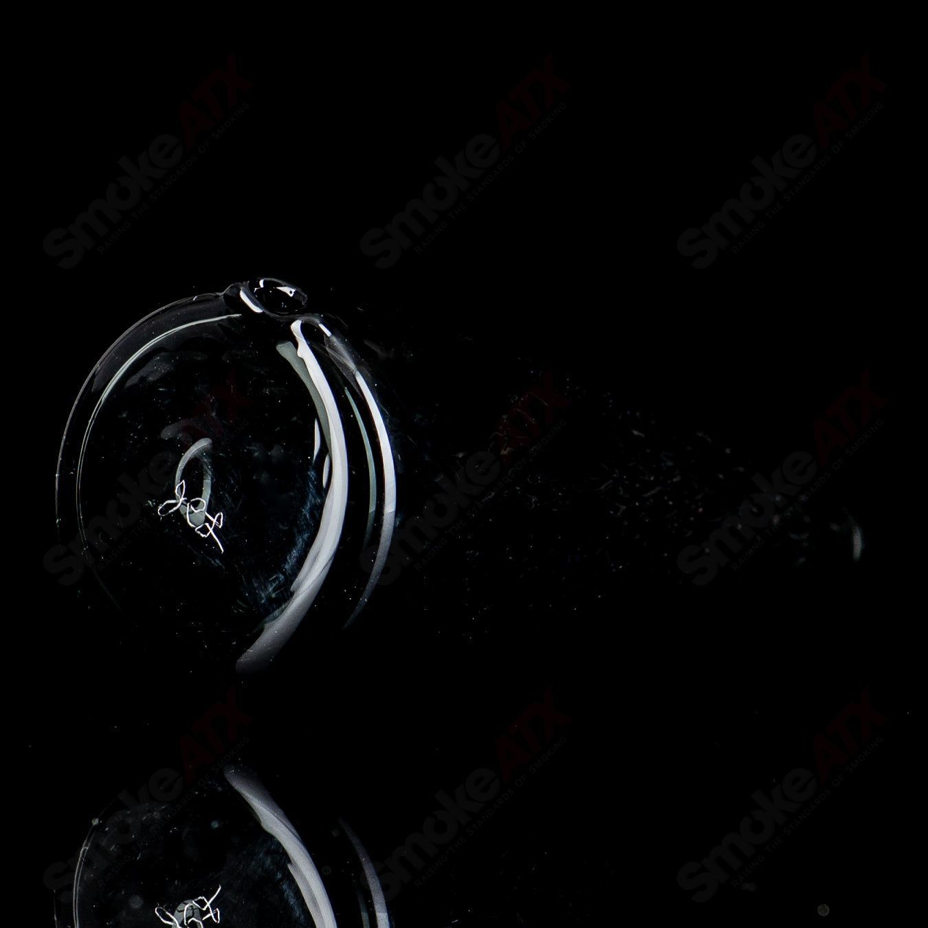 Transparent gray glass Puffco Top with diamond tech design by James Lang, designed for dry concentrates.