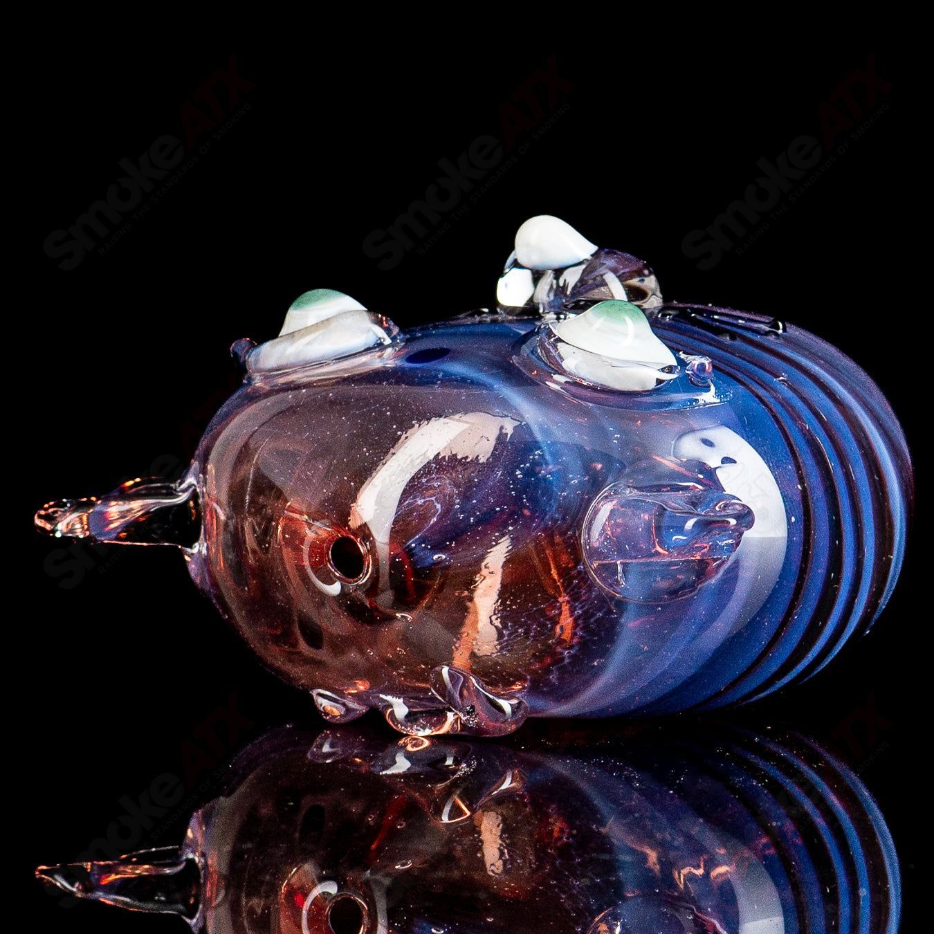 #6 Cat Head (Seastorm) Pipe Glass by Nobody - Smoke ATX 