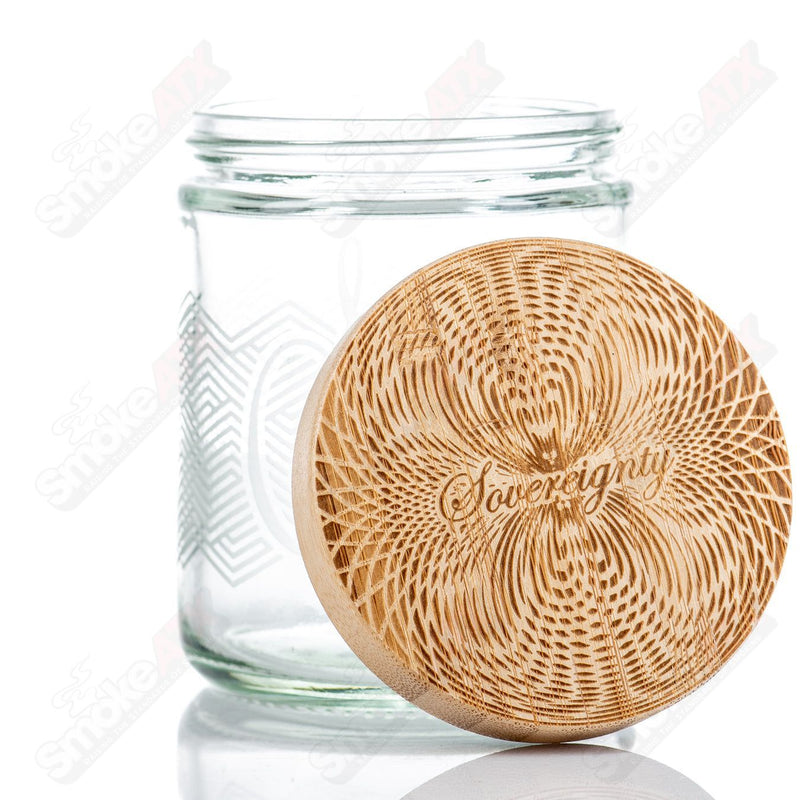 Stripes Pattern Nug Jar w/ Bamboo Lid Sovereignty