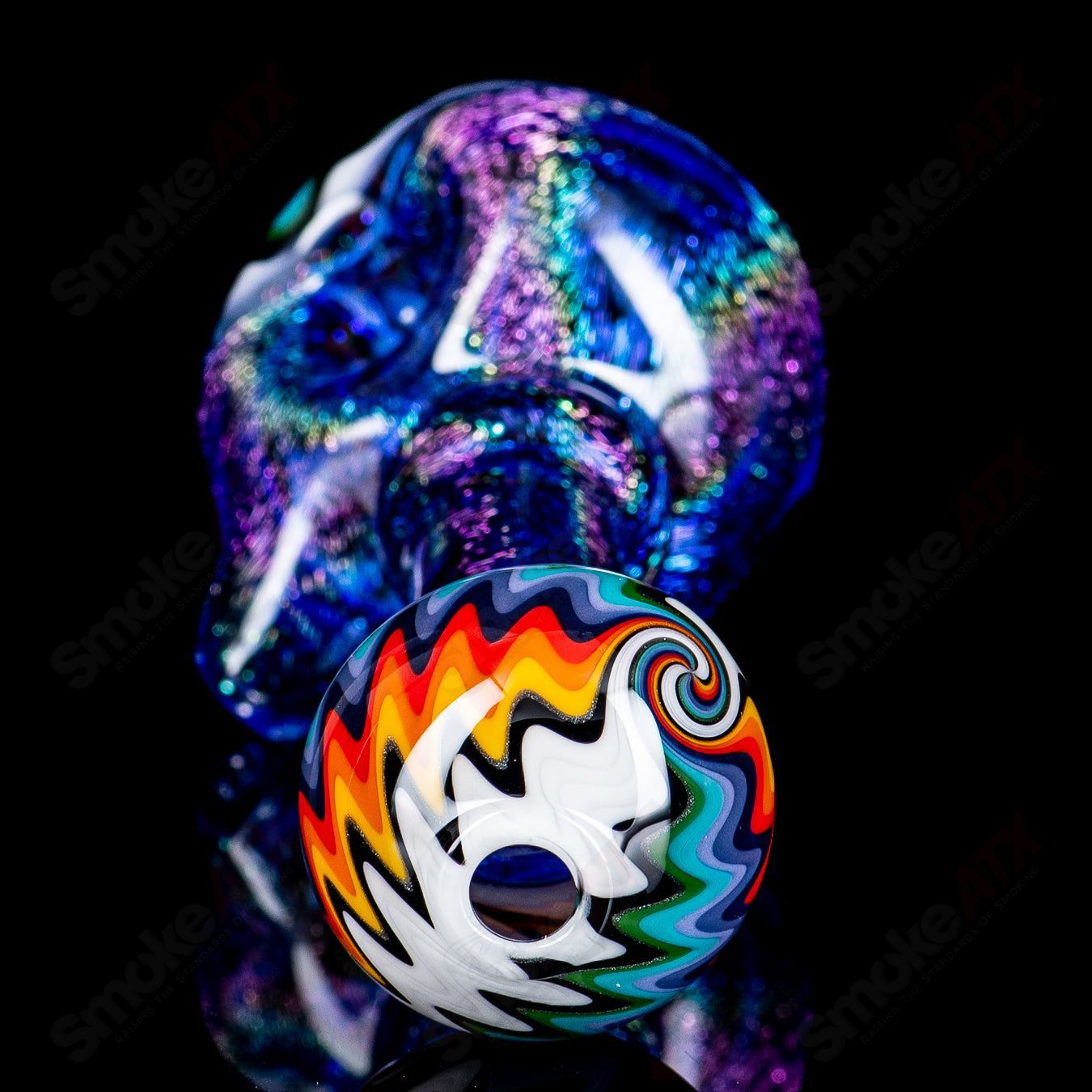 Dichro Spoon w/ Wig Wag Cap and Mouthpiece Boro Loco - Smoke ATX