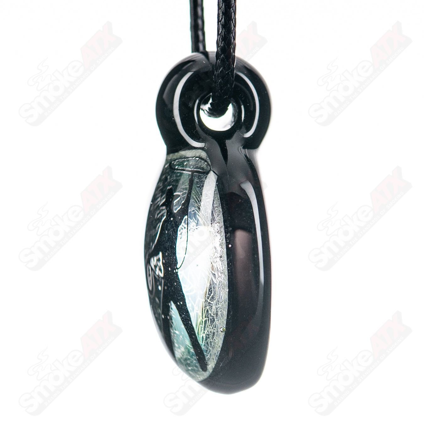 Dichroic Pendant Turtle Time Glass - Smoke ATX
