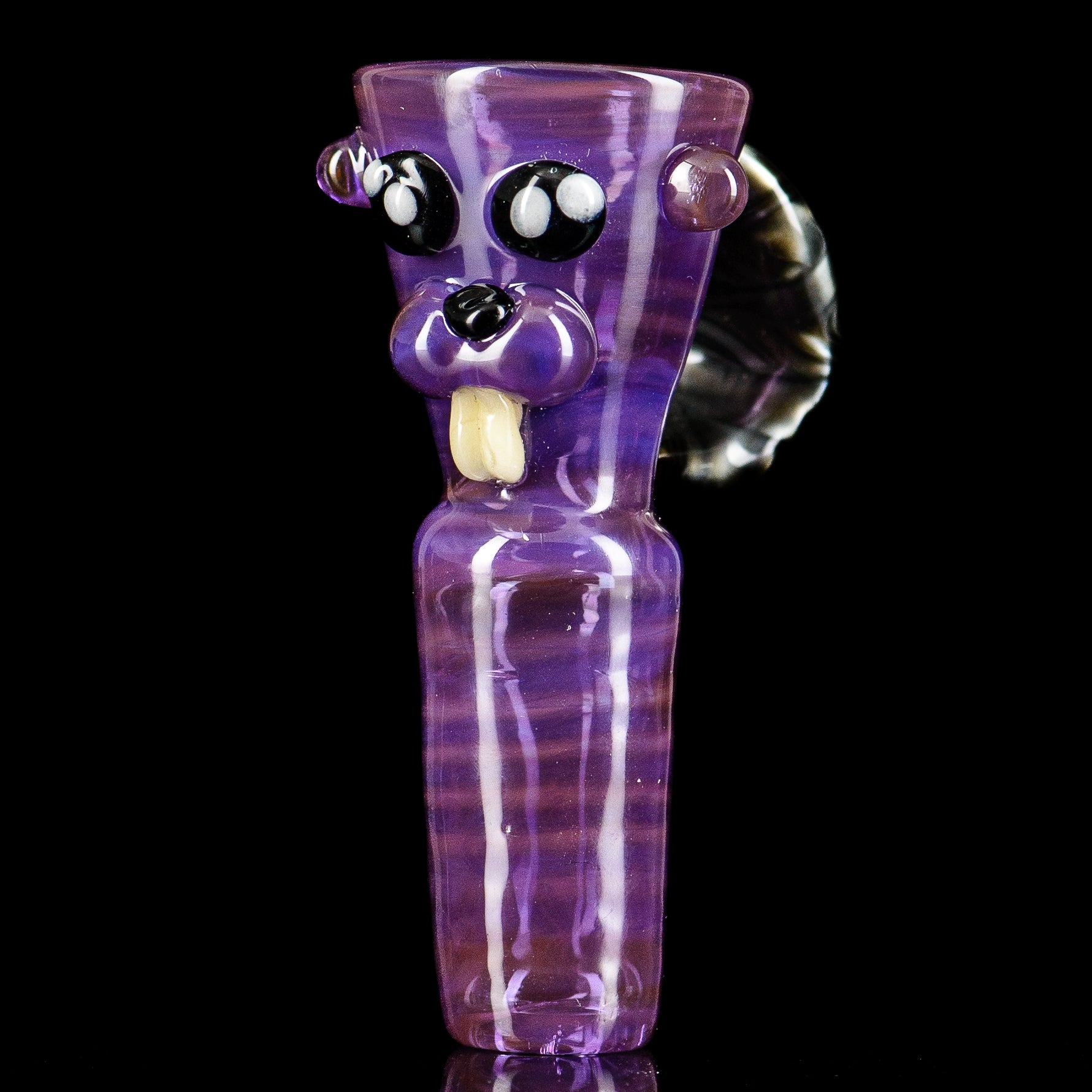 Smoke ATX 18mm multi-hole beaver bowl made of glass by Tony Kazy, featuring a detailed design and multiple airflow holes.