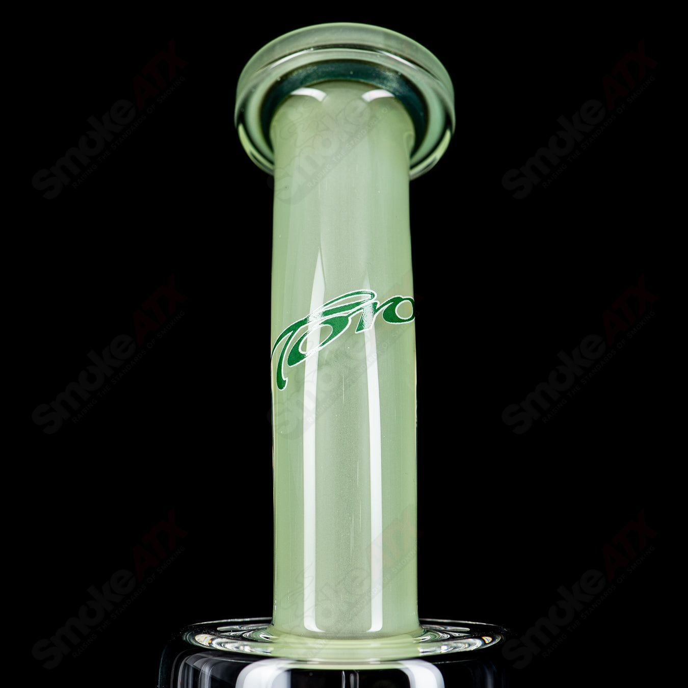 Toro Glass Double Micro 7/13 Arm Perc waterpipe with colorful sections, showcasing intricate percolator design and glass craftsmanship.