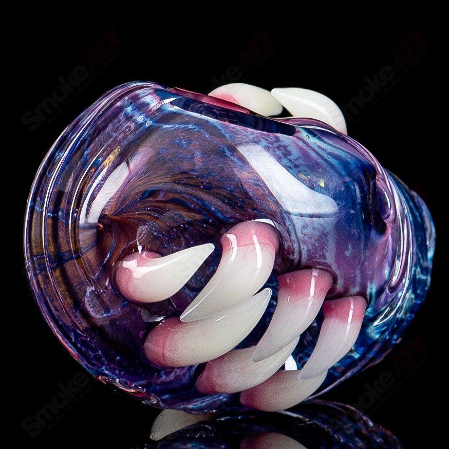 Hand pipe by Salt Glass from Nobody Glass x SALT, featuring a clear heady glass design with intricate patterns and smooth finishing.