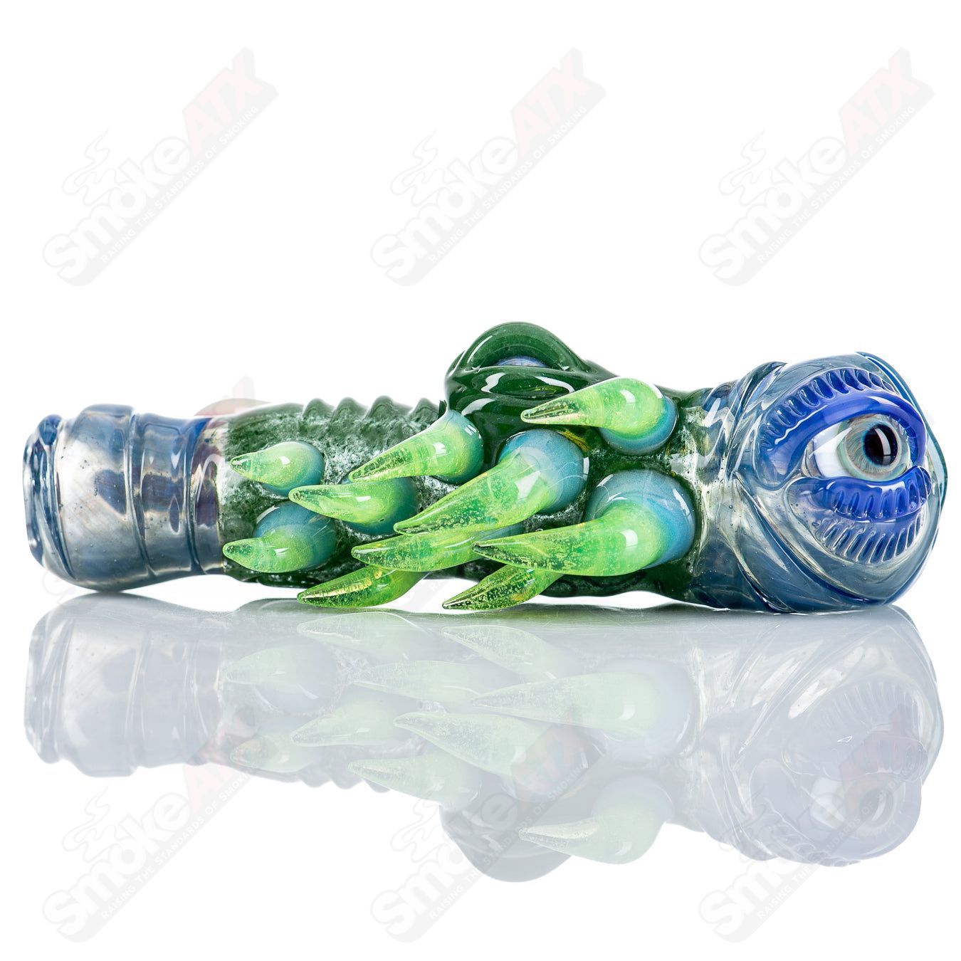 Salt Glass signed 2014 dry pipe, heady glass hand pipe with intricate design and vibrant colors, crafted for smooth smoking experiences.