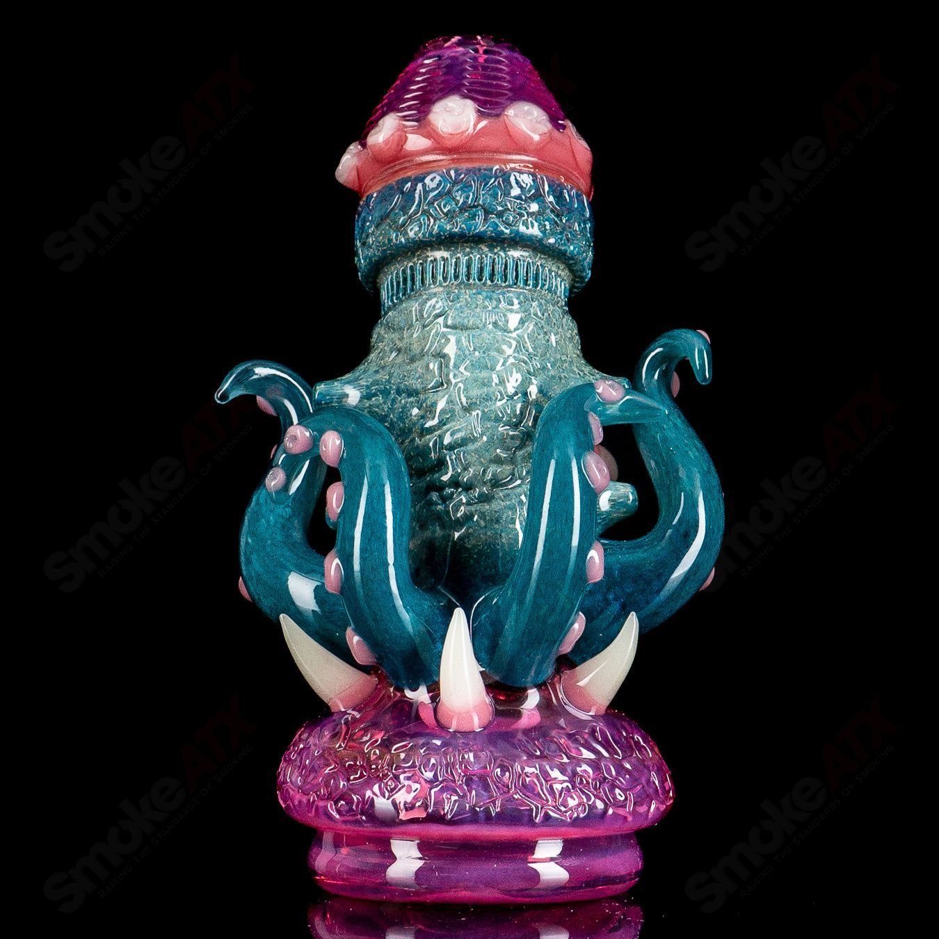 Dry Puffco Top by SPG x Salt, a heady glass Puffco top with intricate design, designed for use with Puffco devices.