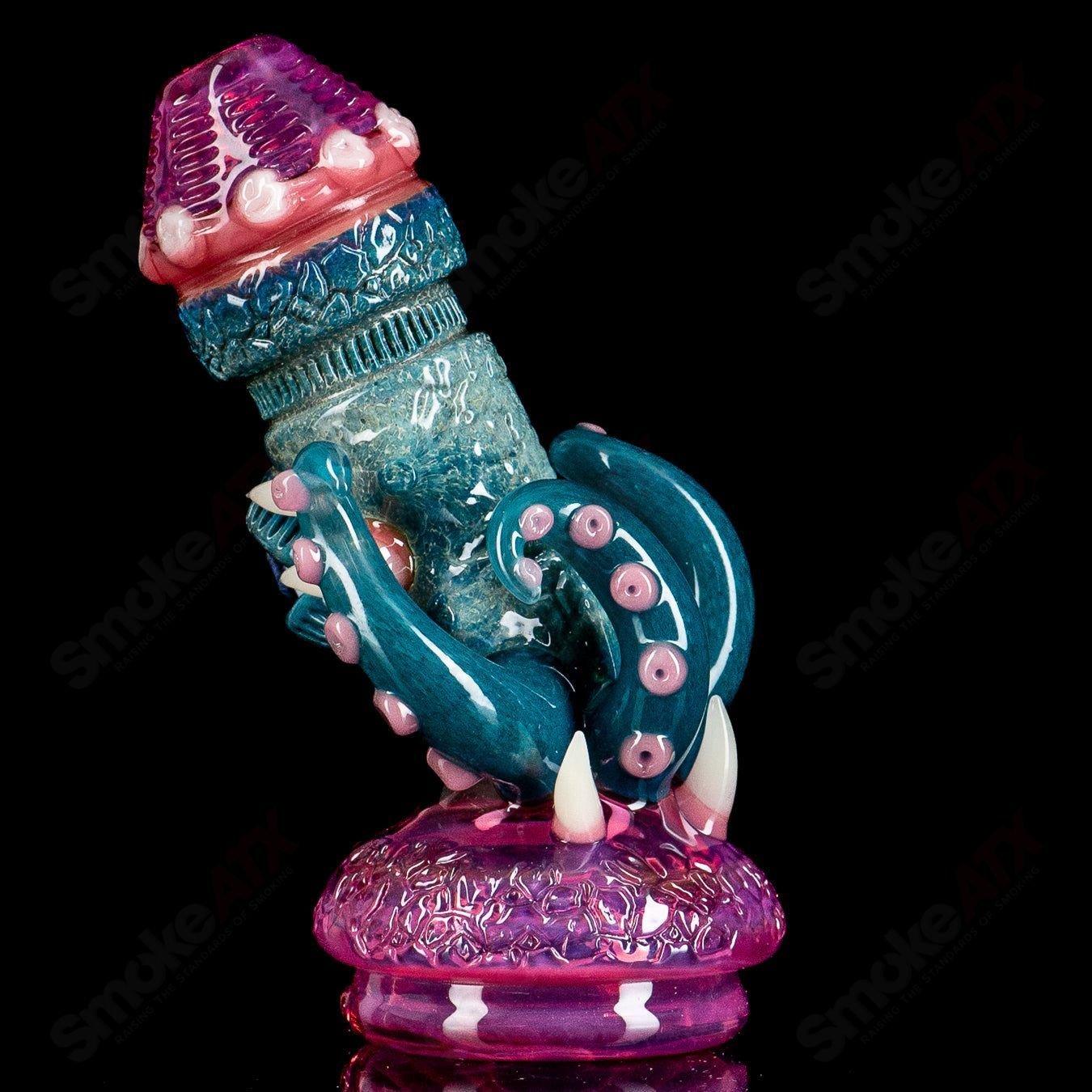 Dry Puffco Top by Salt Glass, a heady glass Puffco top for vaporizer customization, featuring intricate glasswork design.