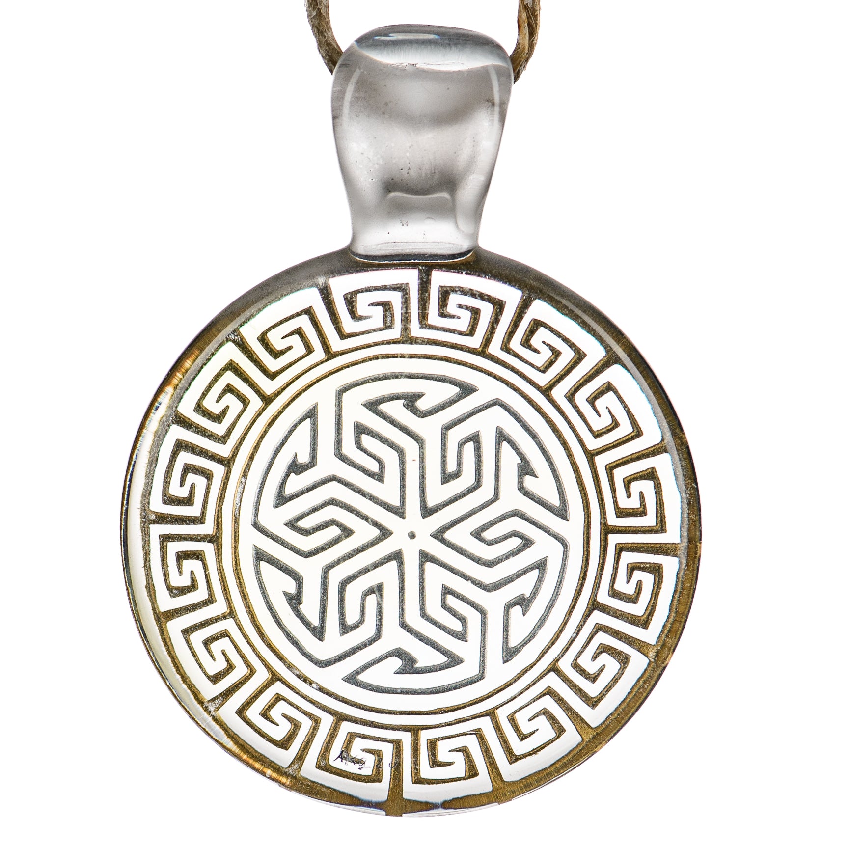 #2 Complex Inlay Pendant Alkaline Glass