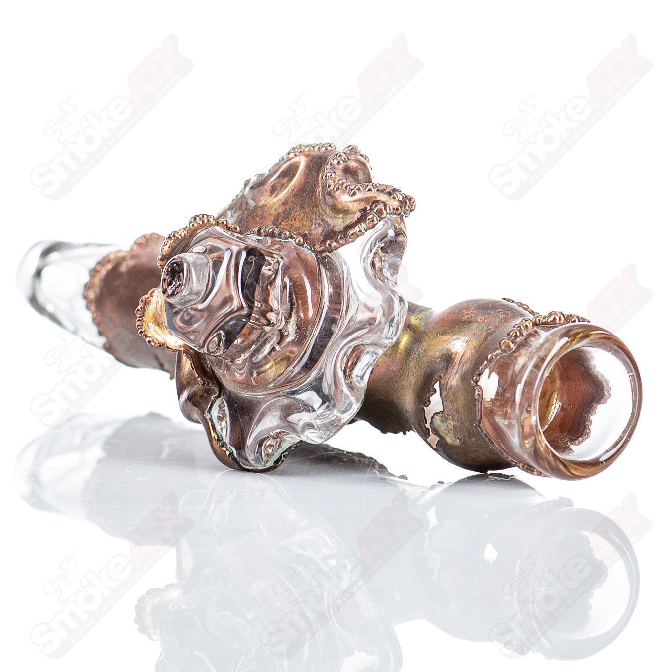 Electroformed Gear Chillum with Rugged Accents by Zack P x Snic - Smoke ATX