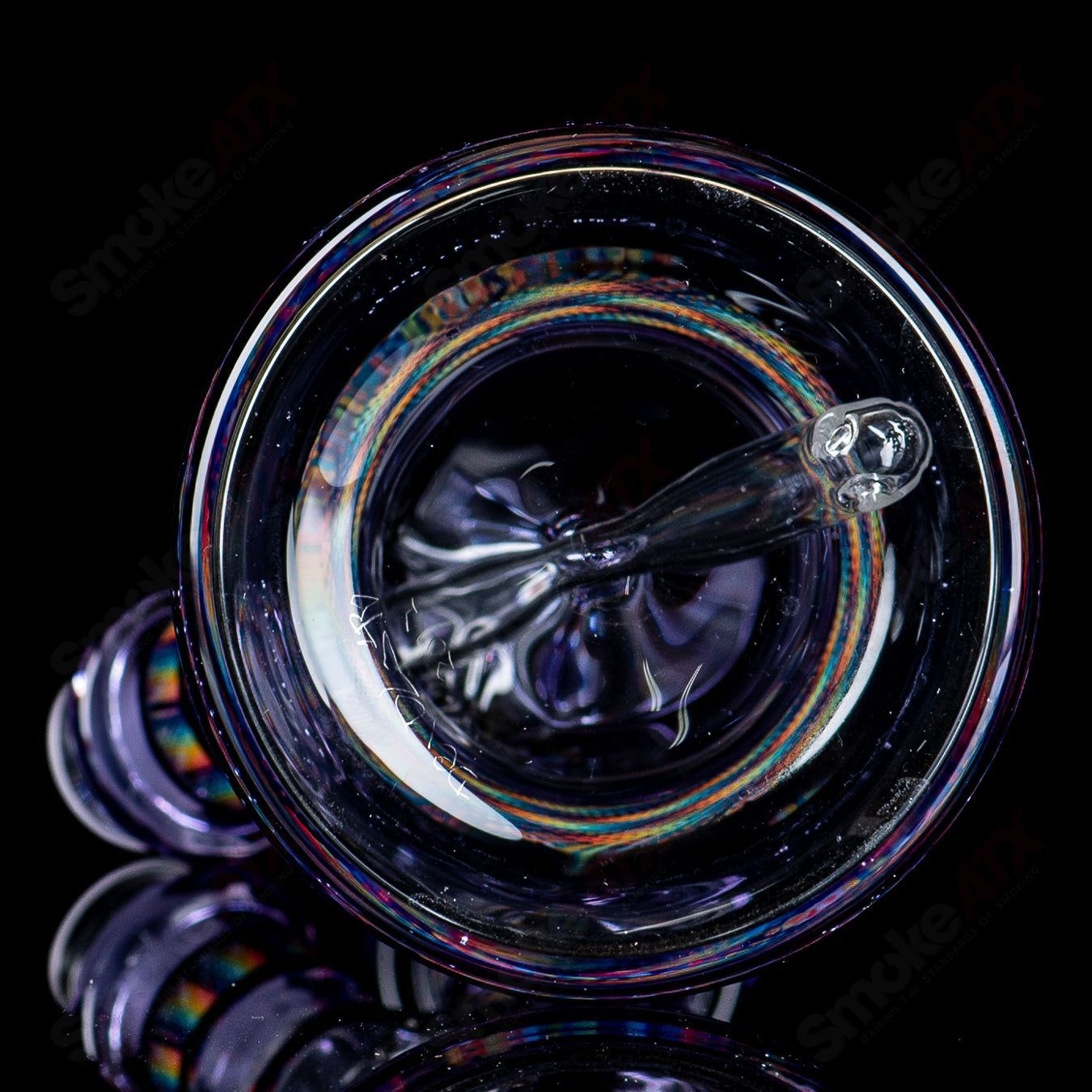 Devol Glass Experimental 19 Pocket Reticello Tube waterpipe with intricate glass design and clear glass body, heady glass collection
