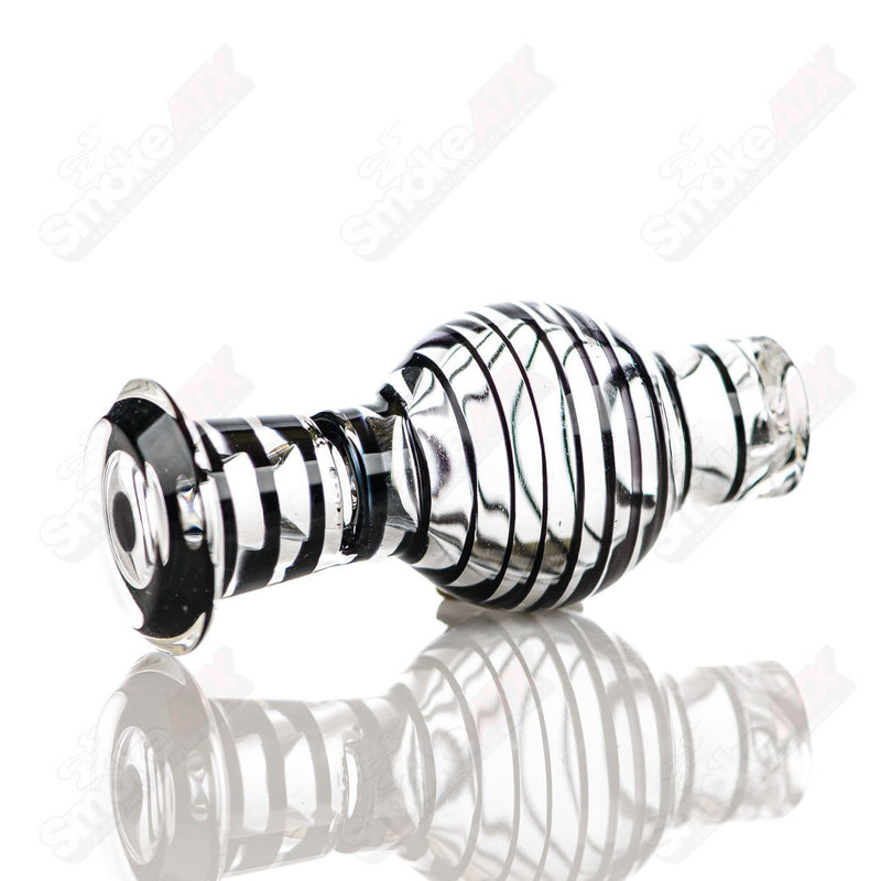 Clear / Black Striped V2 Spinner Cap Glass Carpenter - Smoke ATX