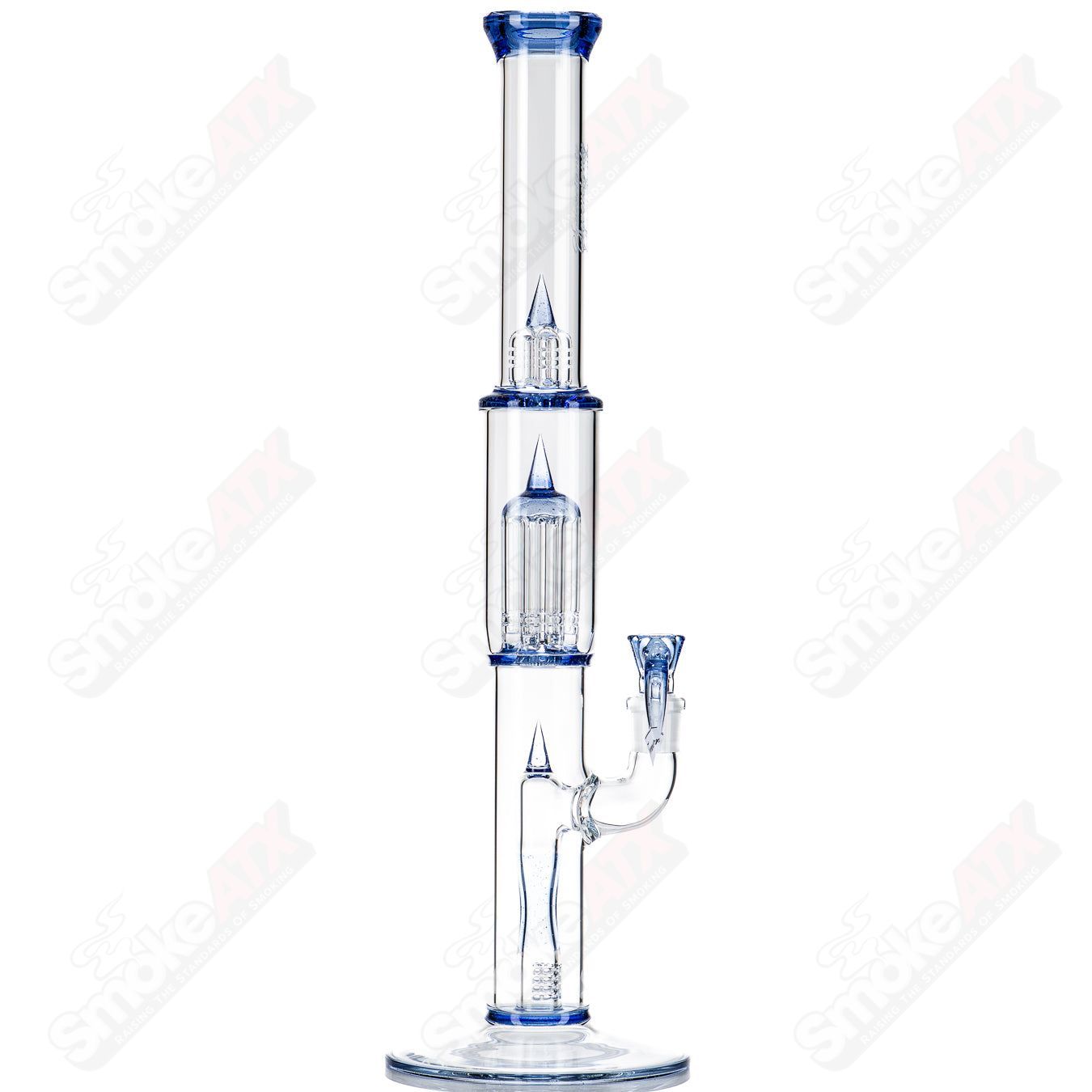 Sovereignty Glass FA Firewater Fixed 180 to 8-arm pendant with reduction and splash guard, featuring intricate heady glass design.