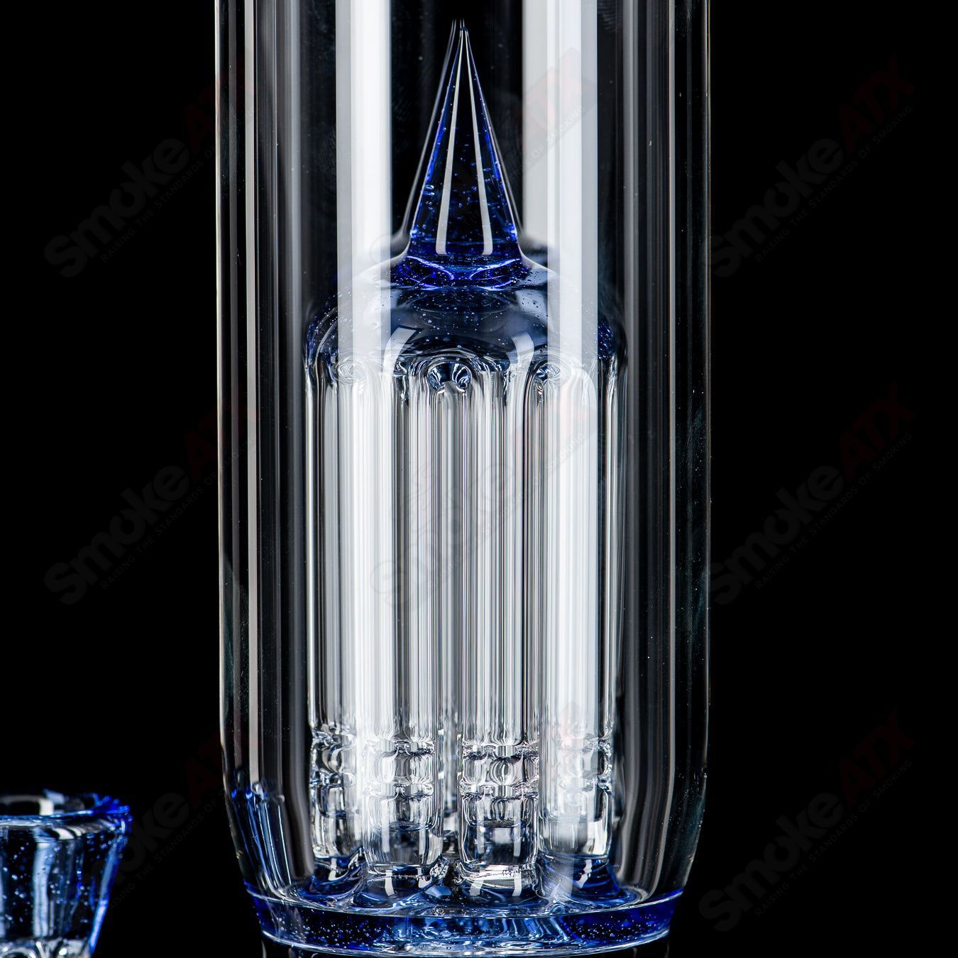 Sovereignty Glass FA Firewater Fixed 180 to 8 Arm pendant with reduction and splash guard, intricate heady glass design.