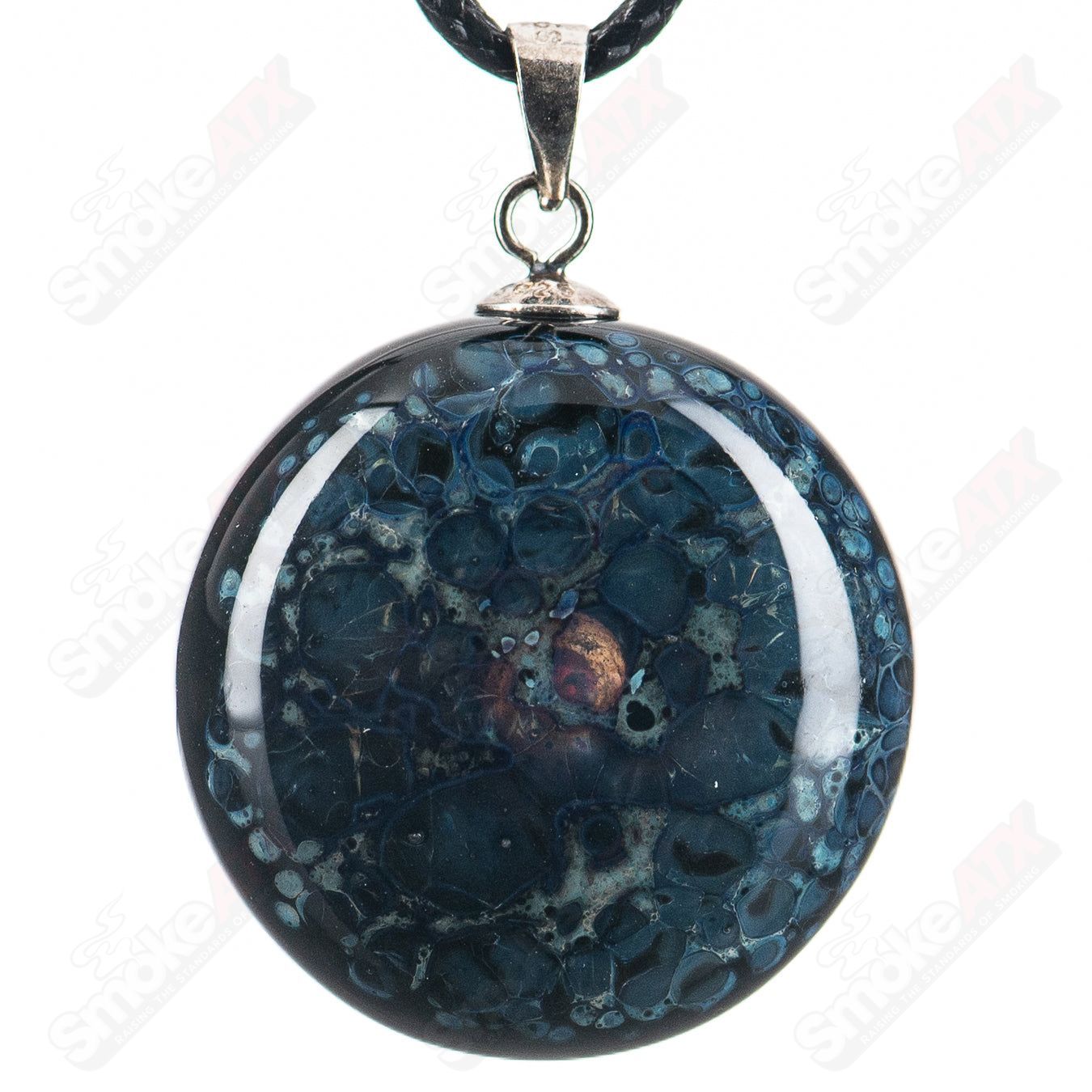 Faceted Space Pendant by Fatal Facets and Eric Mort, colorful glass heady pendant with intricate faceted design, vibrant and artistic.