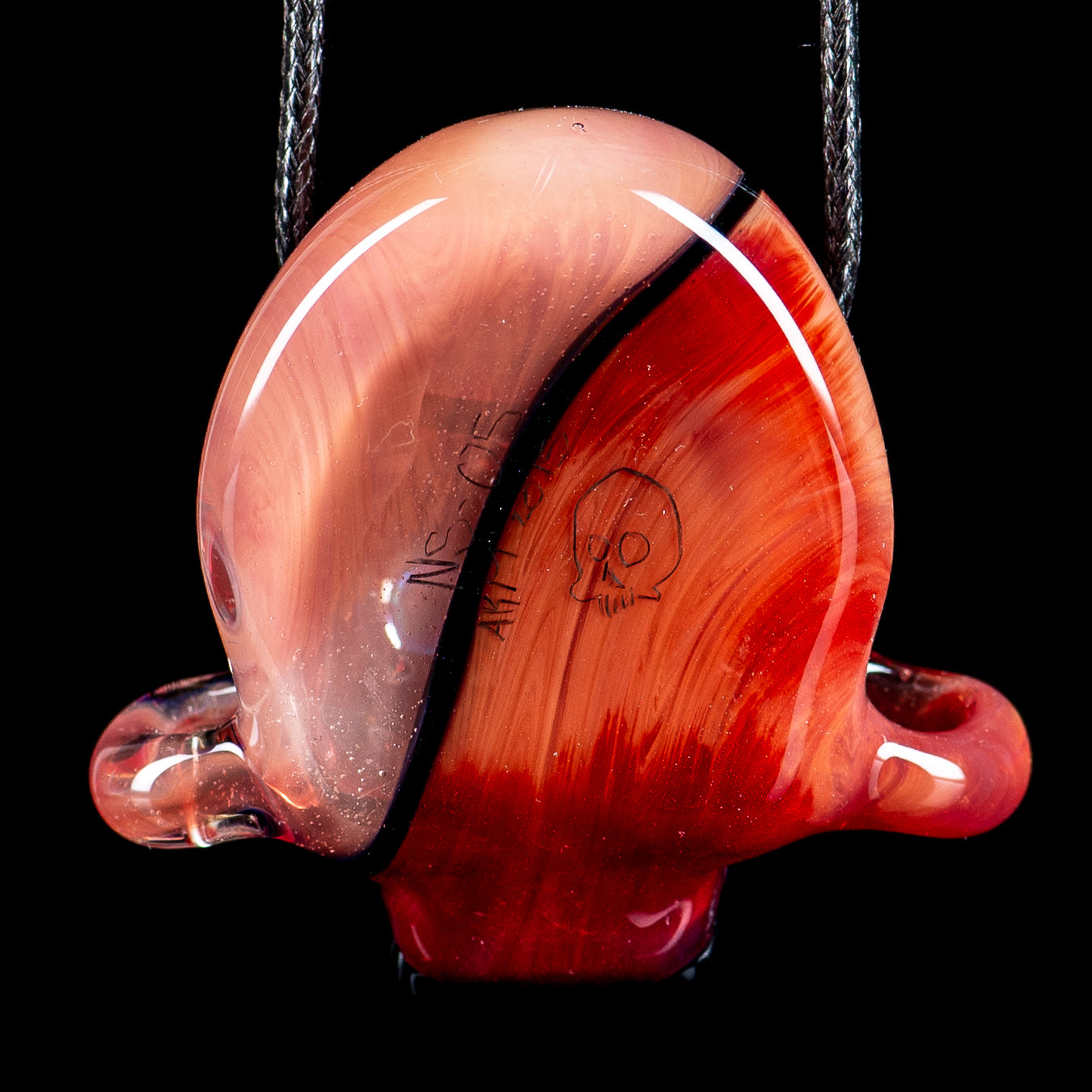AKM - NS-05 Orange Pendant (Signed 2015 w/ Skull Doodle) - Smoke ATX 