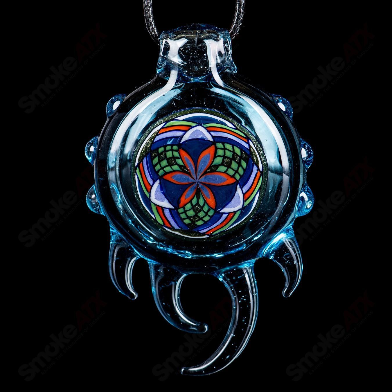 Fillacello pendant by Freeek Glass, a colorful heady glass pendant featuring intricate designs and vibrant glass artistry.
