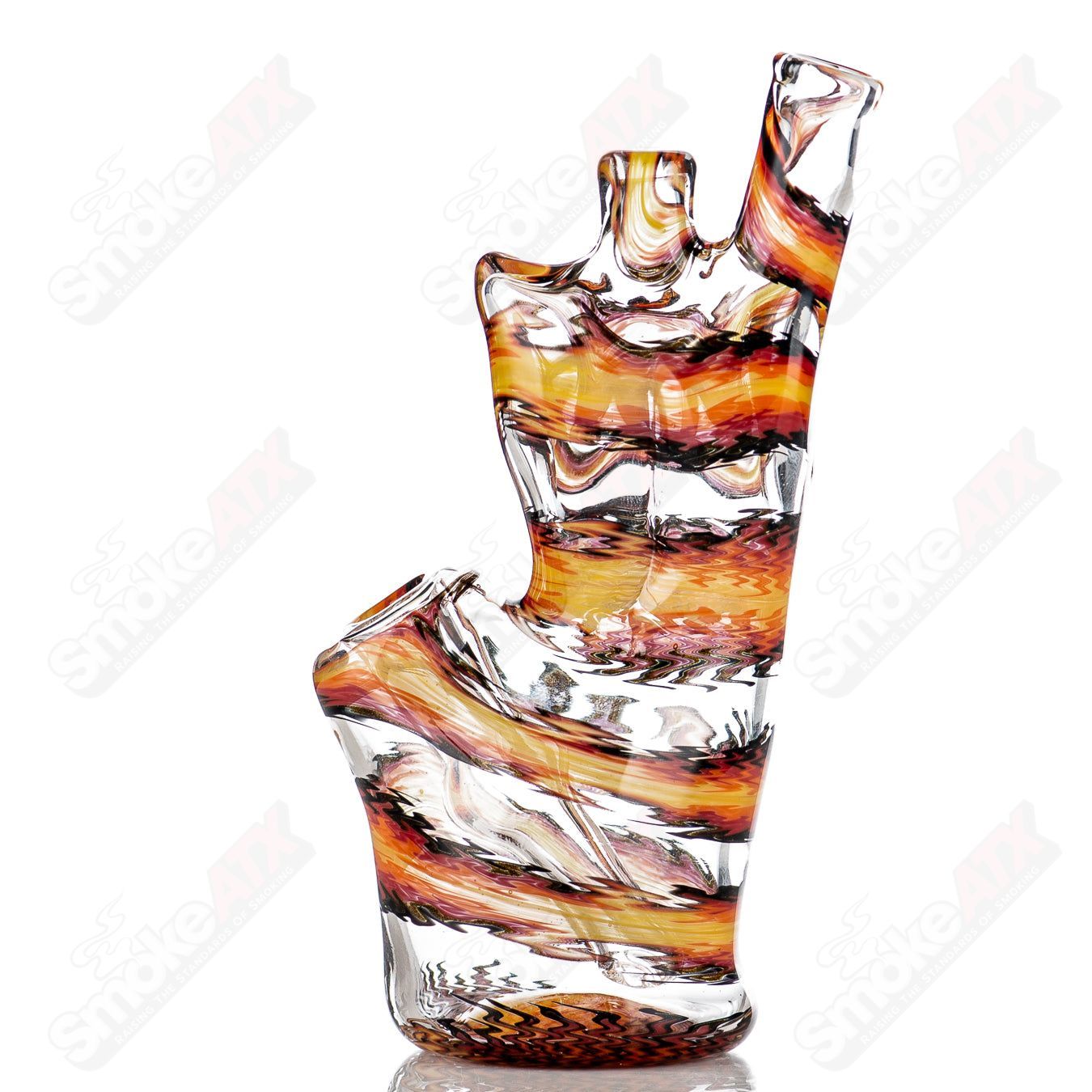 Fire Lady Carpenter x ZAM heady glass concentrate rig with intricate design and vibrant colors, perfect for dabbing and concentrates.