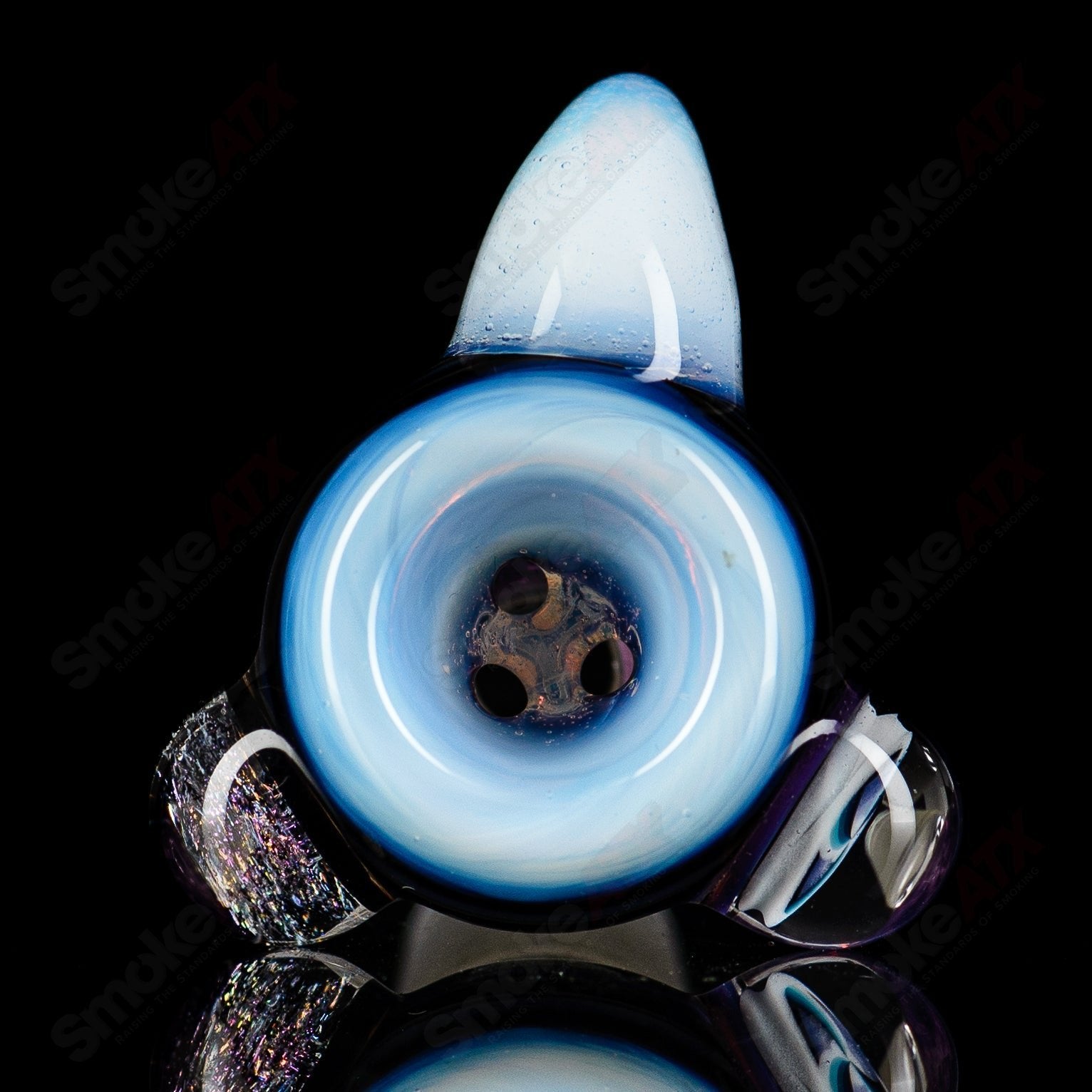 #9 18mm Color Worked Slide Bowl Jeremy from Oregon - Smoke ATX 