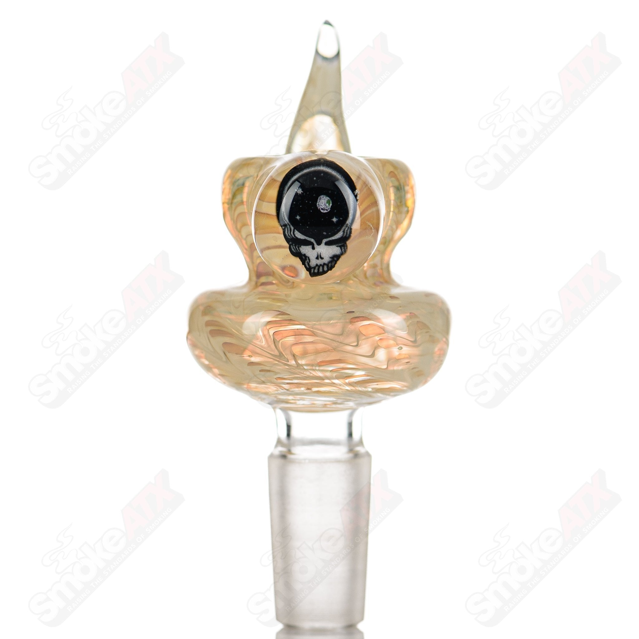 14mm Stealie Bowl Flex Glass - Smoke ATX 